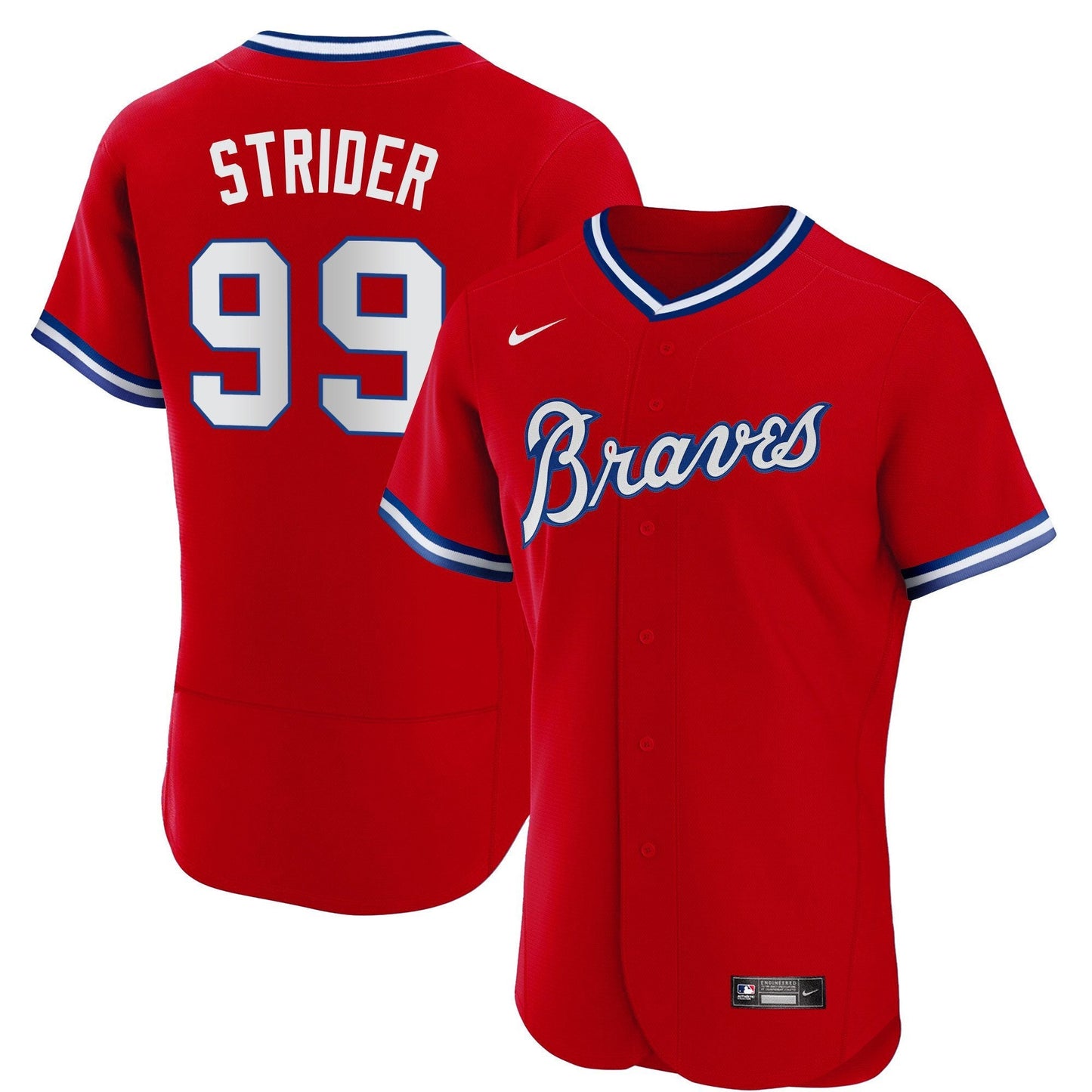 Atlanta Braves Throwback 1974 - 1982 Flex Base Jersey - All Stitched