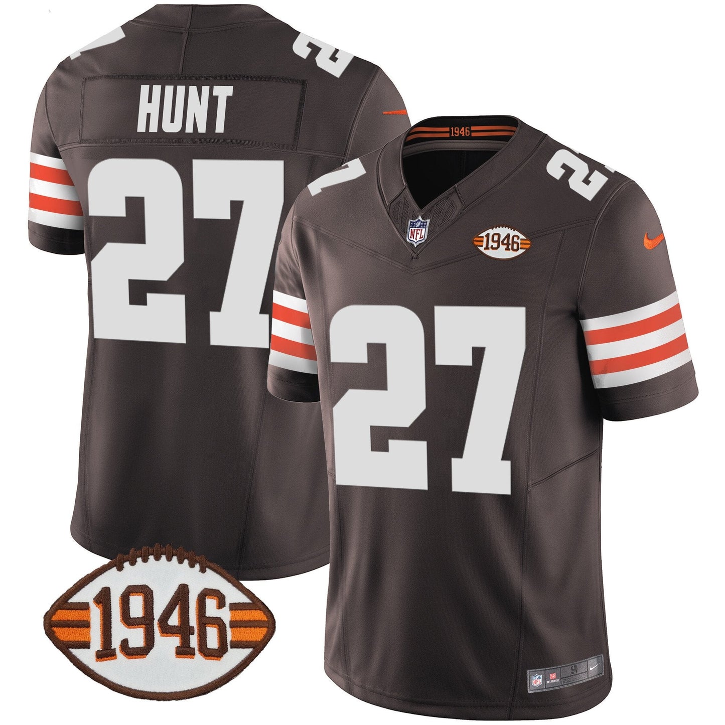 Browns 1946 75th Anniversary Patch Jersey - All Stitched