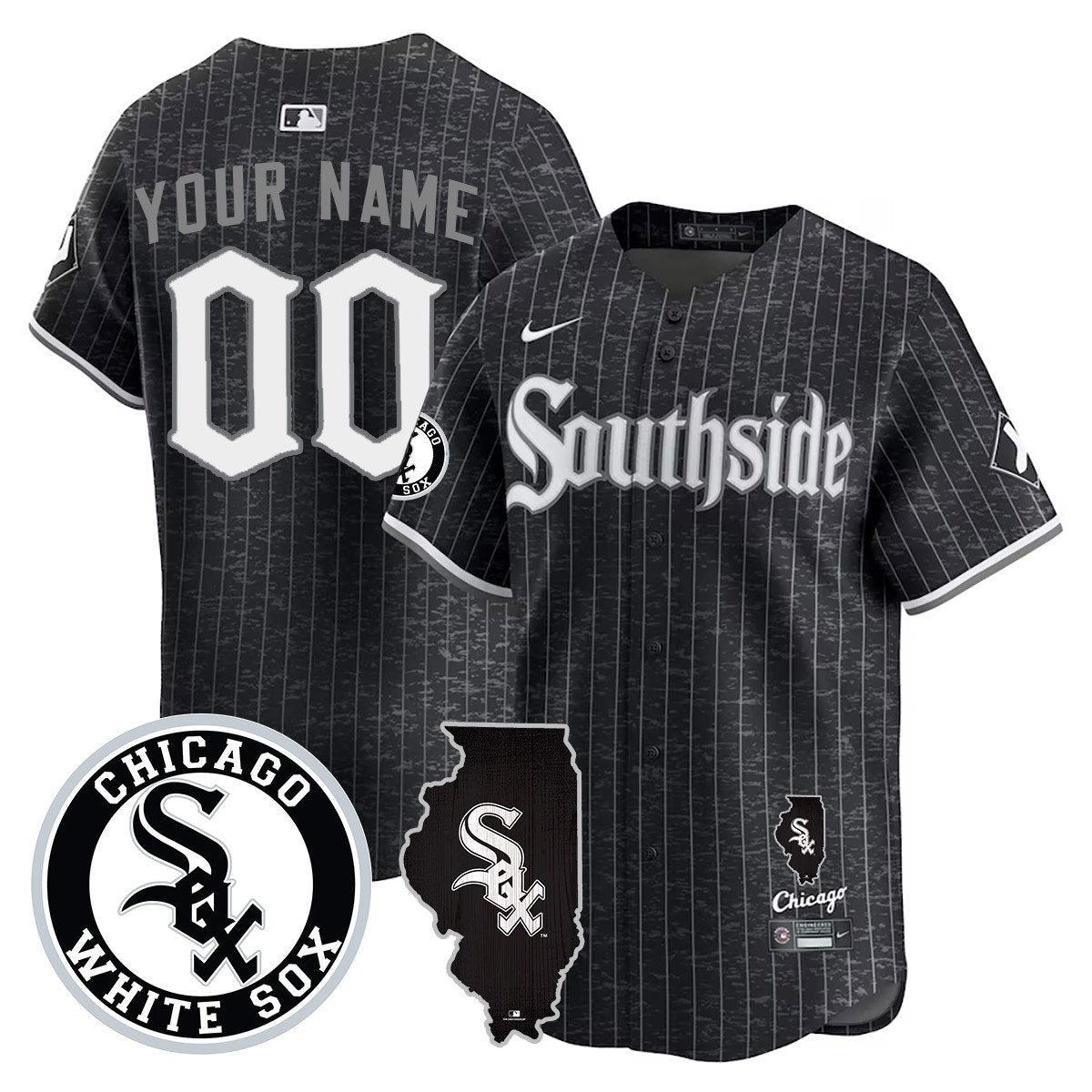 Custom White Sox City Connect Limited 2024 Jersey TLA - All Stitched
