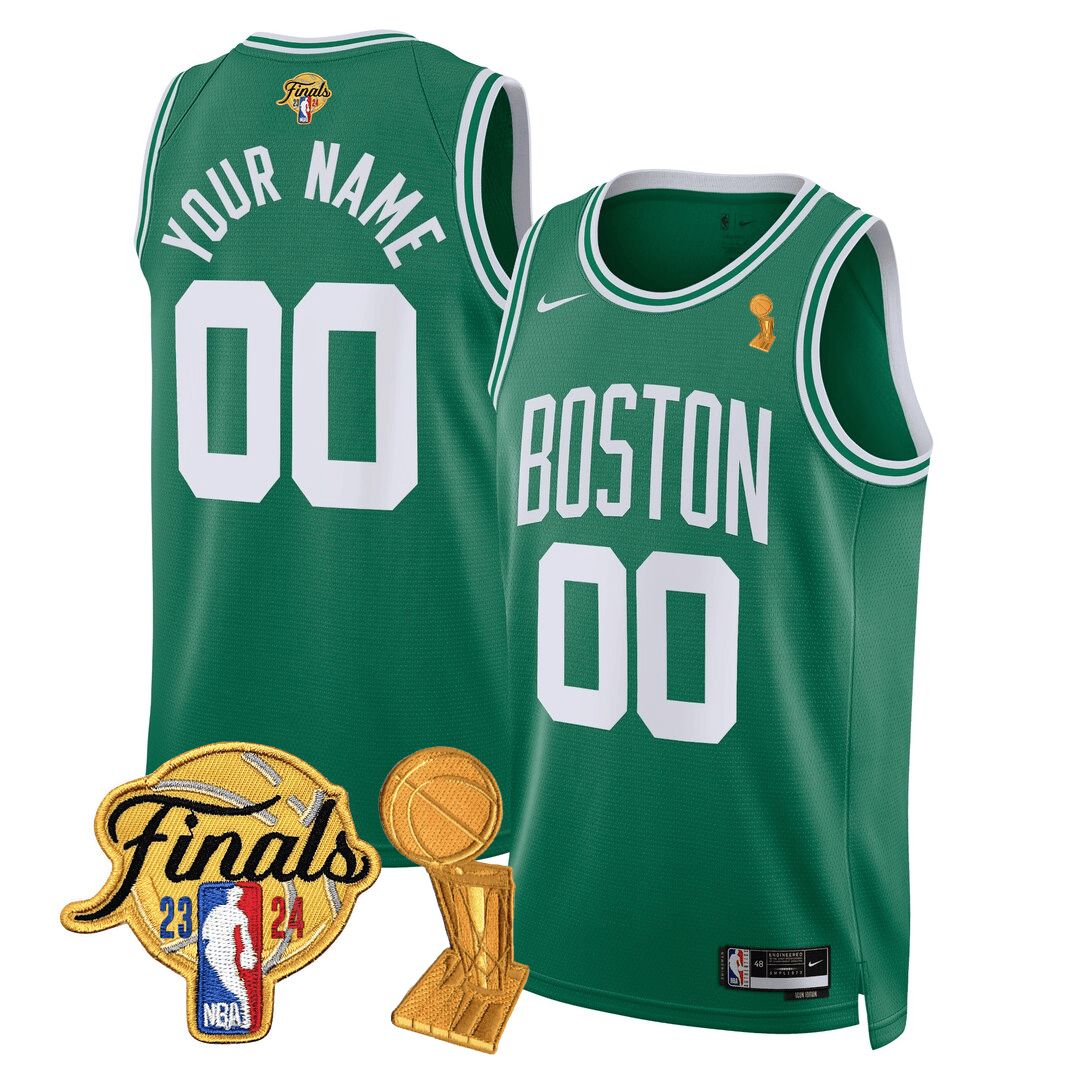 Custom Celtics Jersey - 2024 Final + Trophy Patch