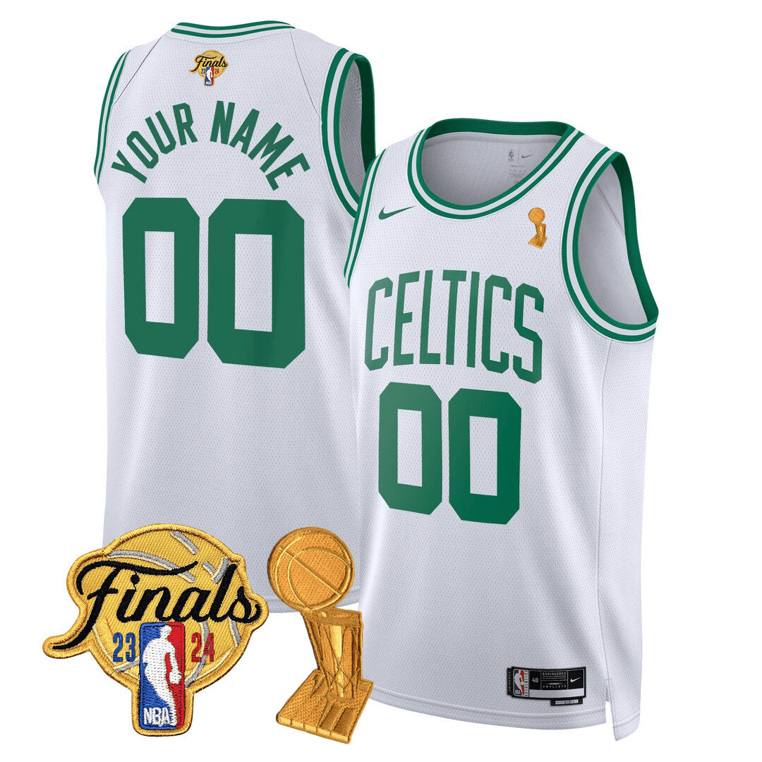Custom Celtics Jersey - 2024 Final + Trophy Patch