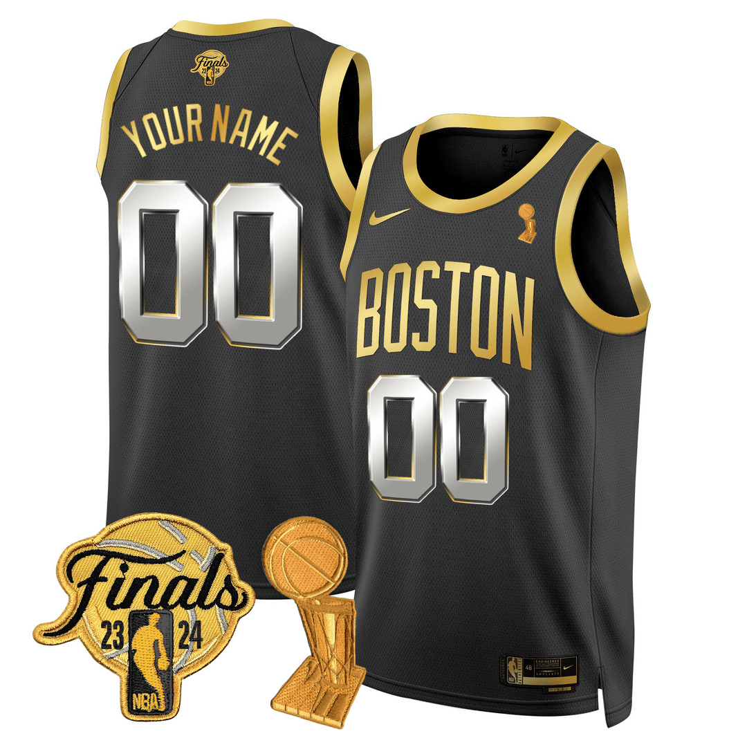 Custom Celtics Jersey - 2024 Final + Trophy Patch