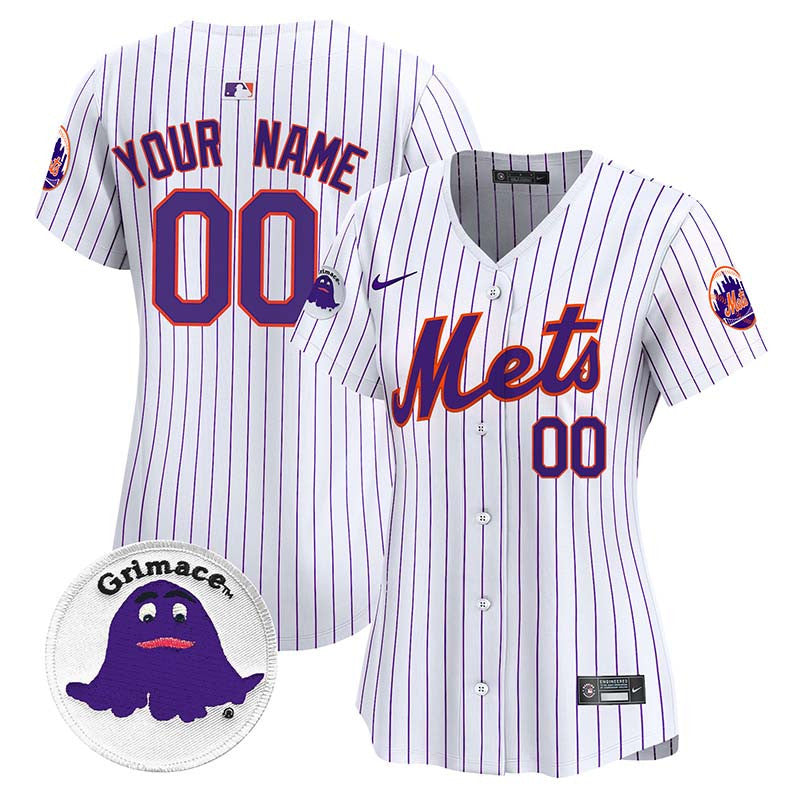Mets Grimace Vapor Premier Limited Custom Jersey - All Stitched