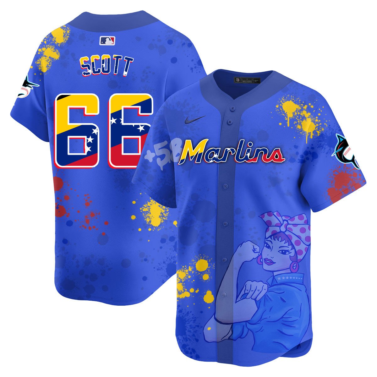 Miami Marlins 2024 Venezuelan Heritage Jersey