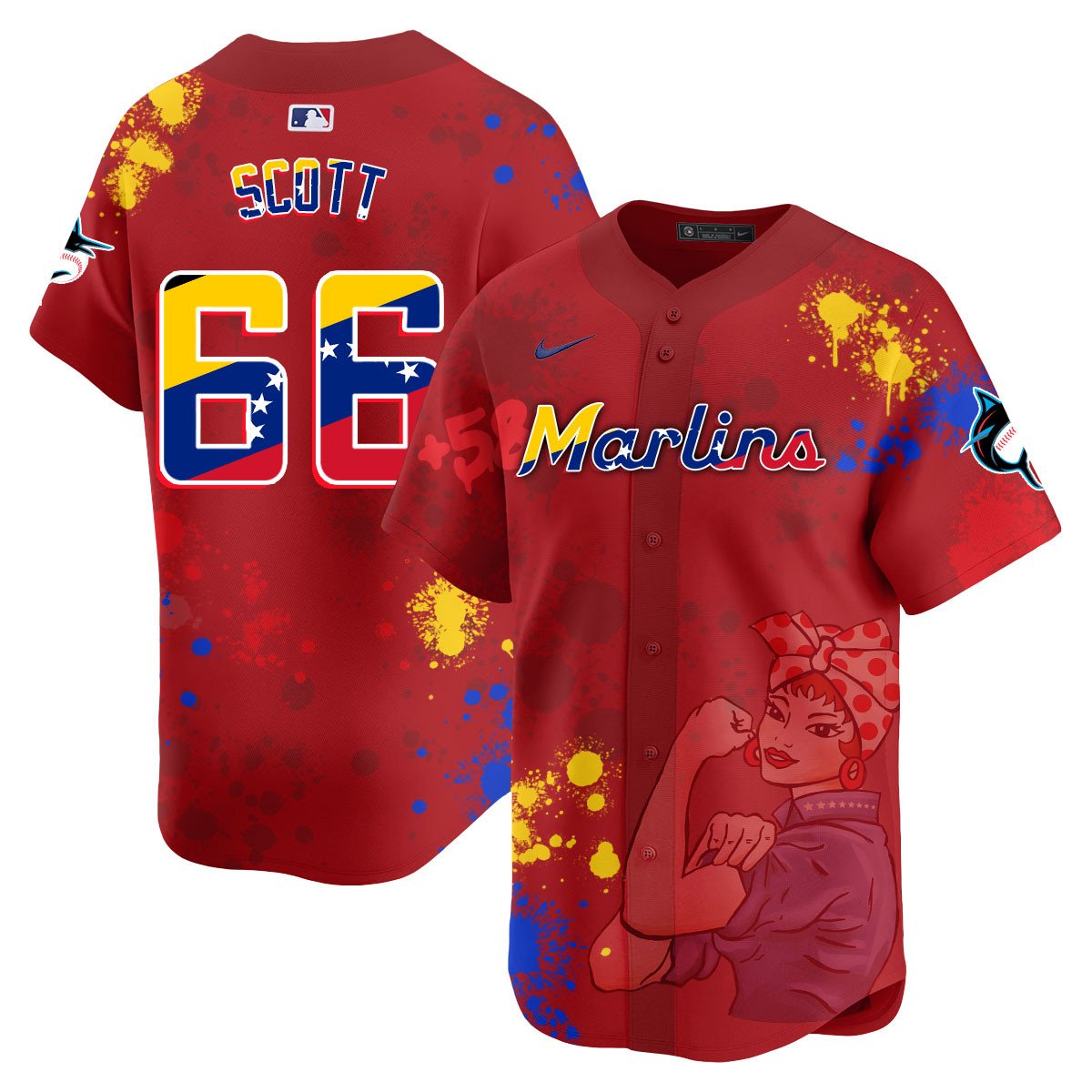 Miami Marlins 2024 Venezuelan Heritage Jersey