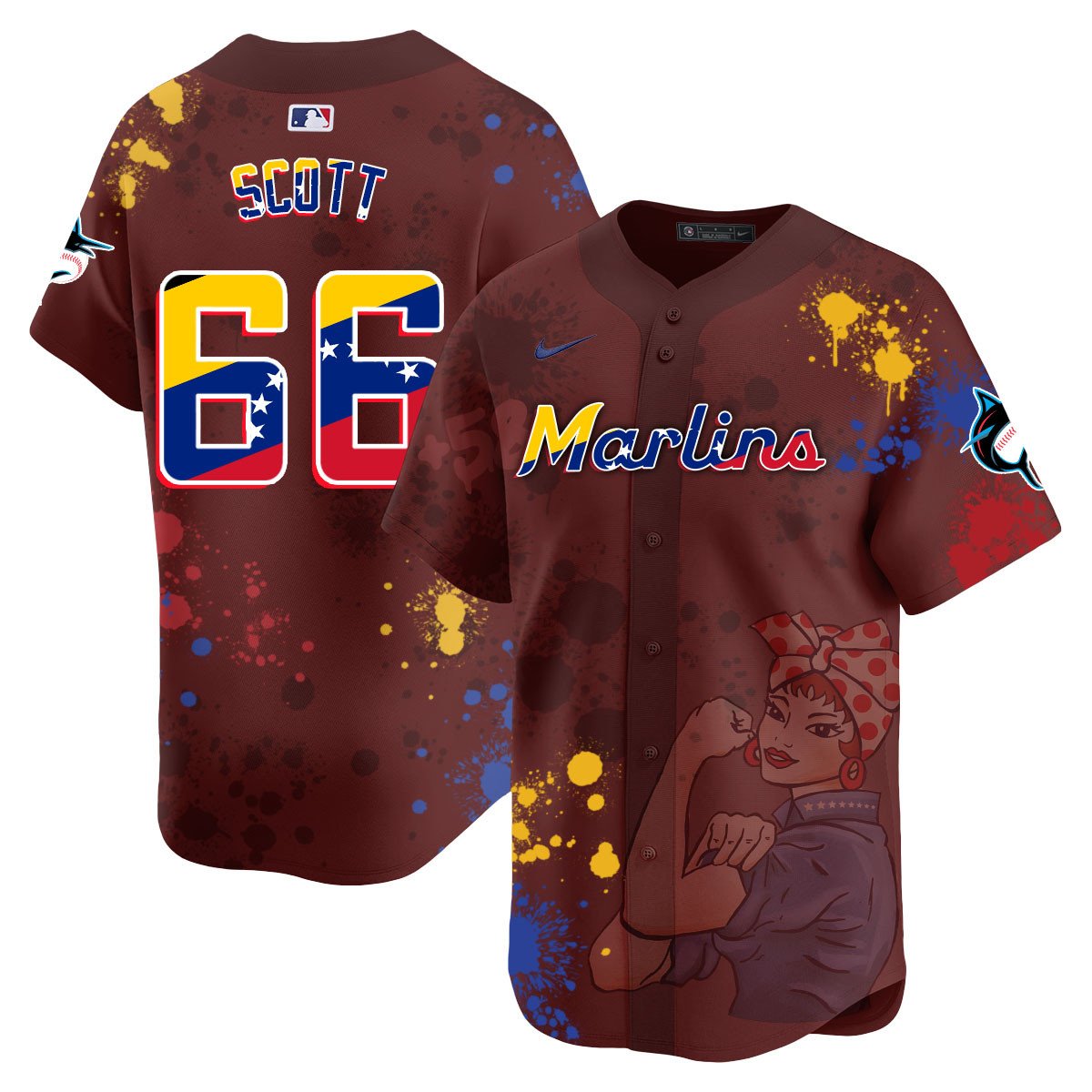 Miami Marlins 2024 Venezuelan Heritage Jersey
