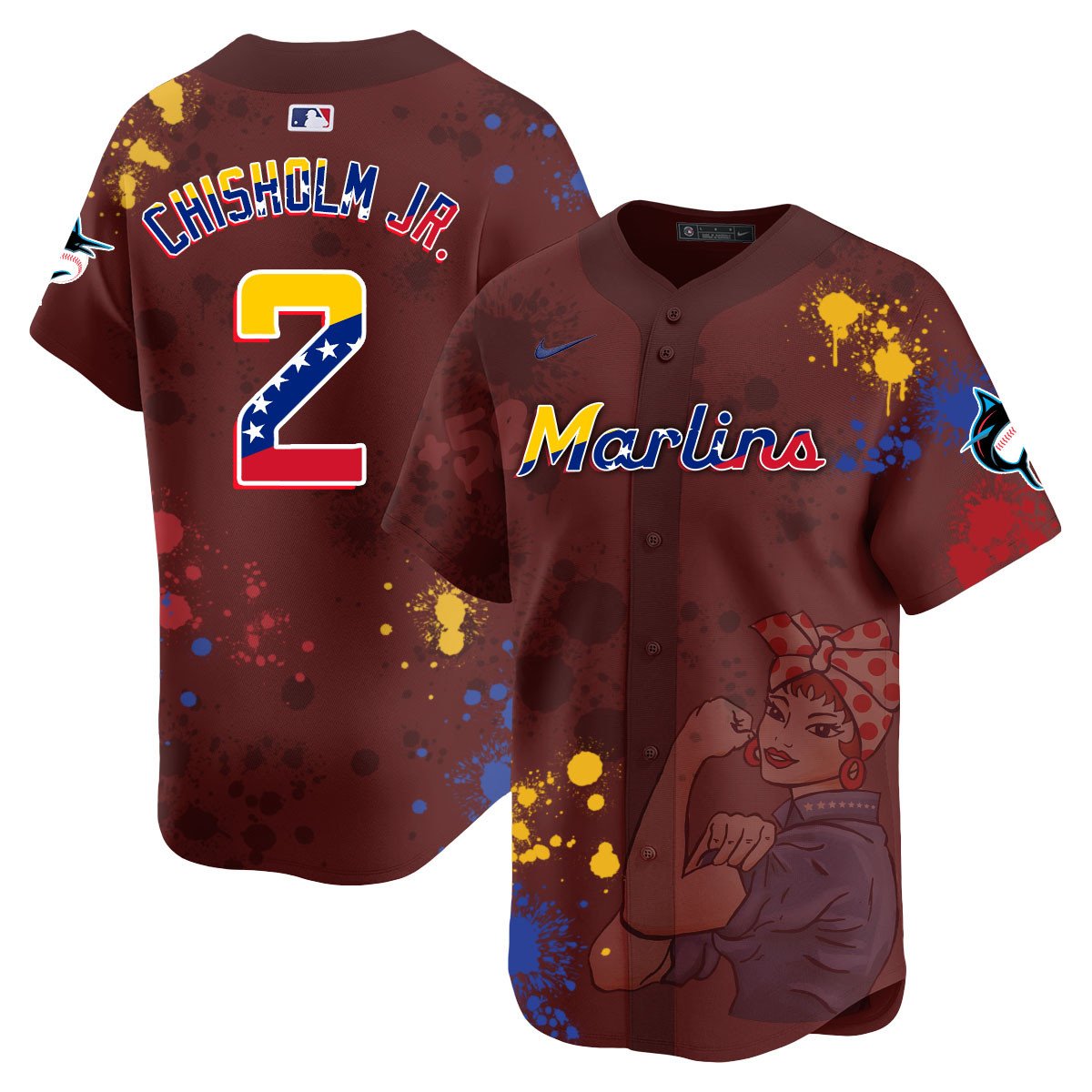Miami Marlins 2024 Venezuelan Heritage Jersey