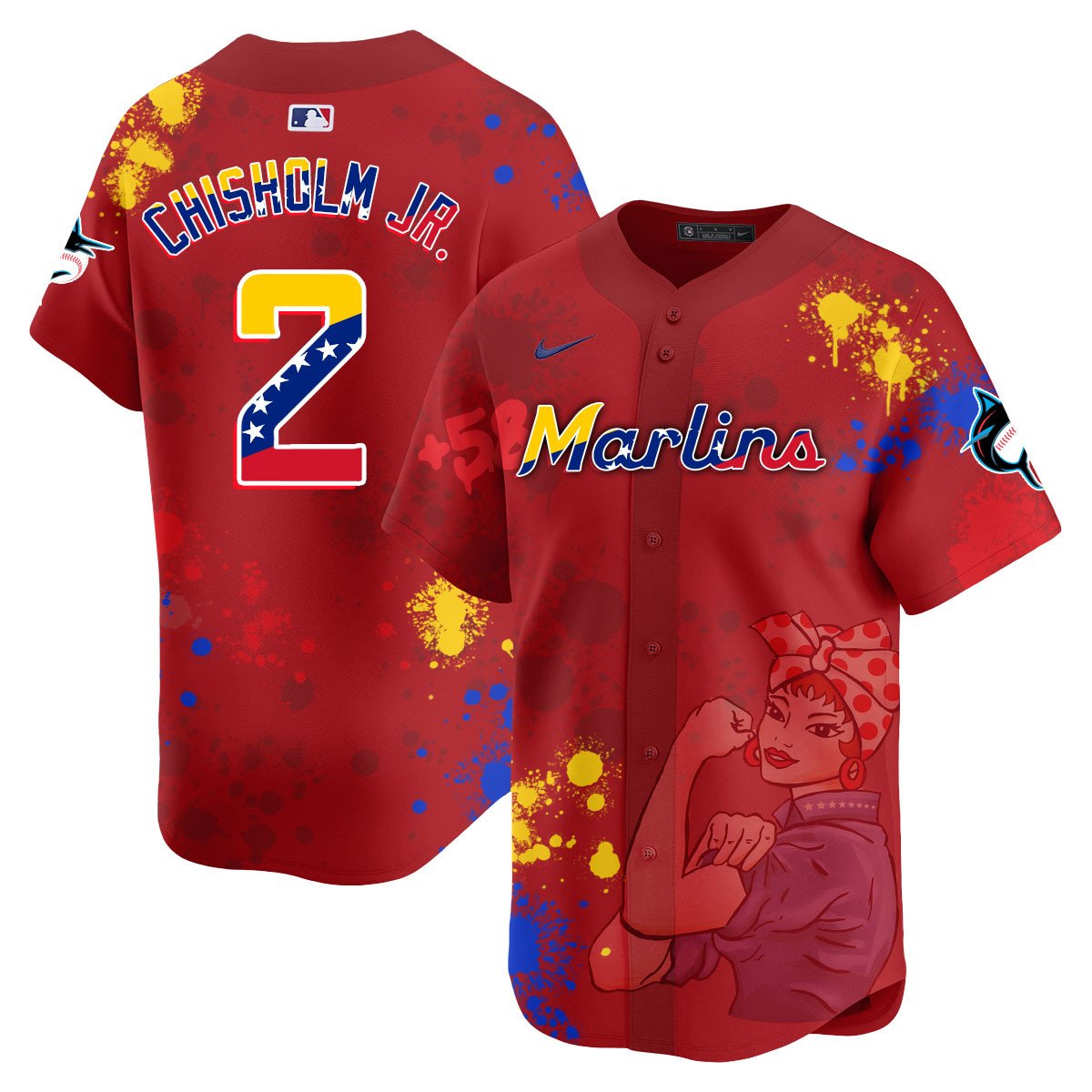 Miami Marlins 2024 Venezuelan Heritage Jersey