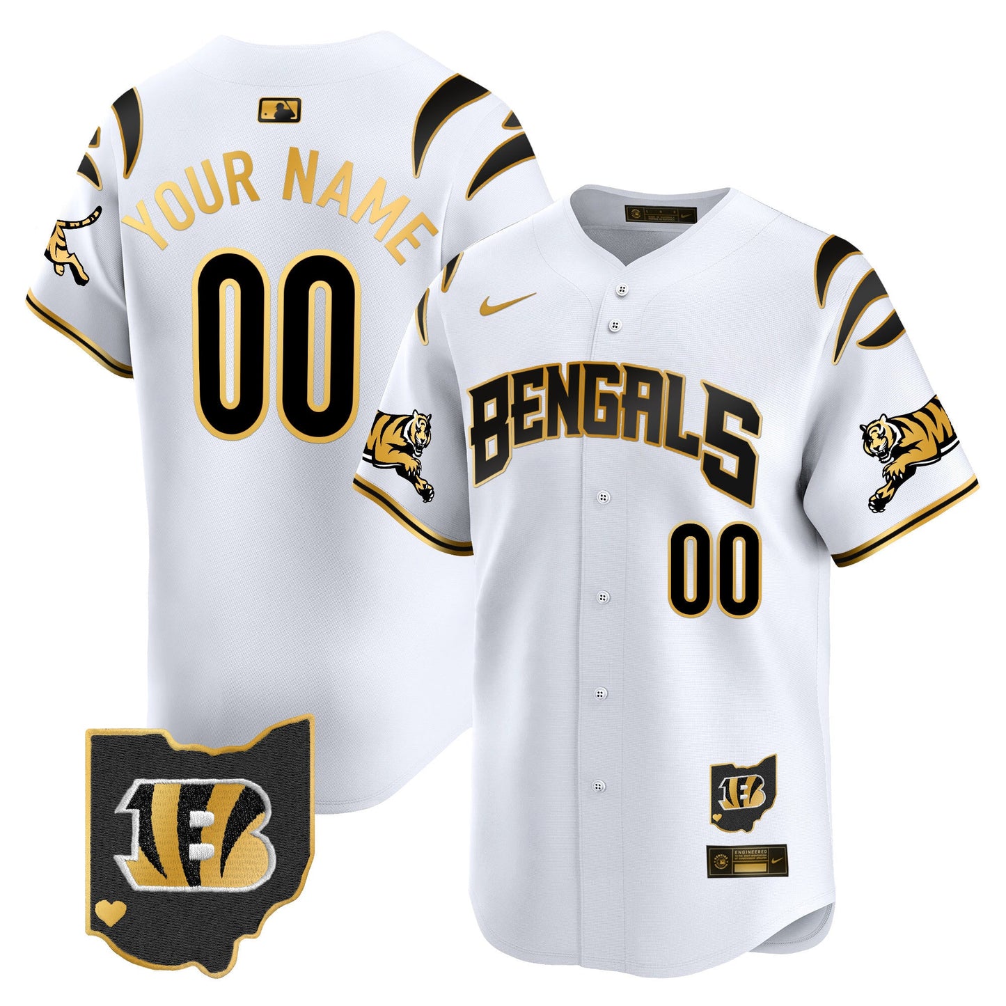 Bengals Vapor Premier Limited Custom Jersey - All Stitched