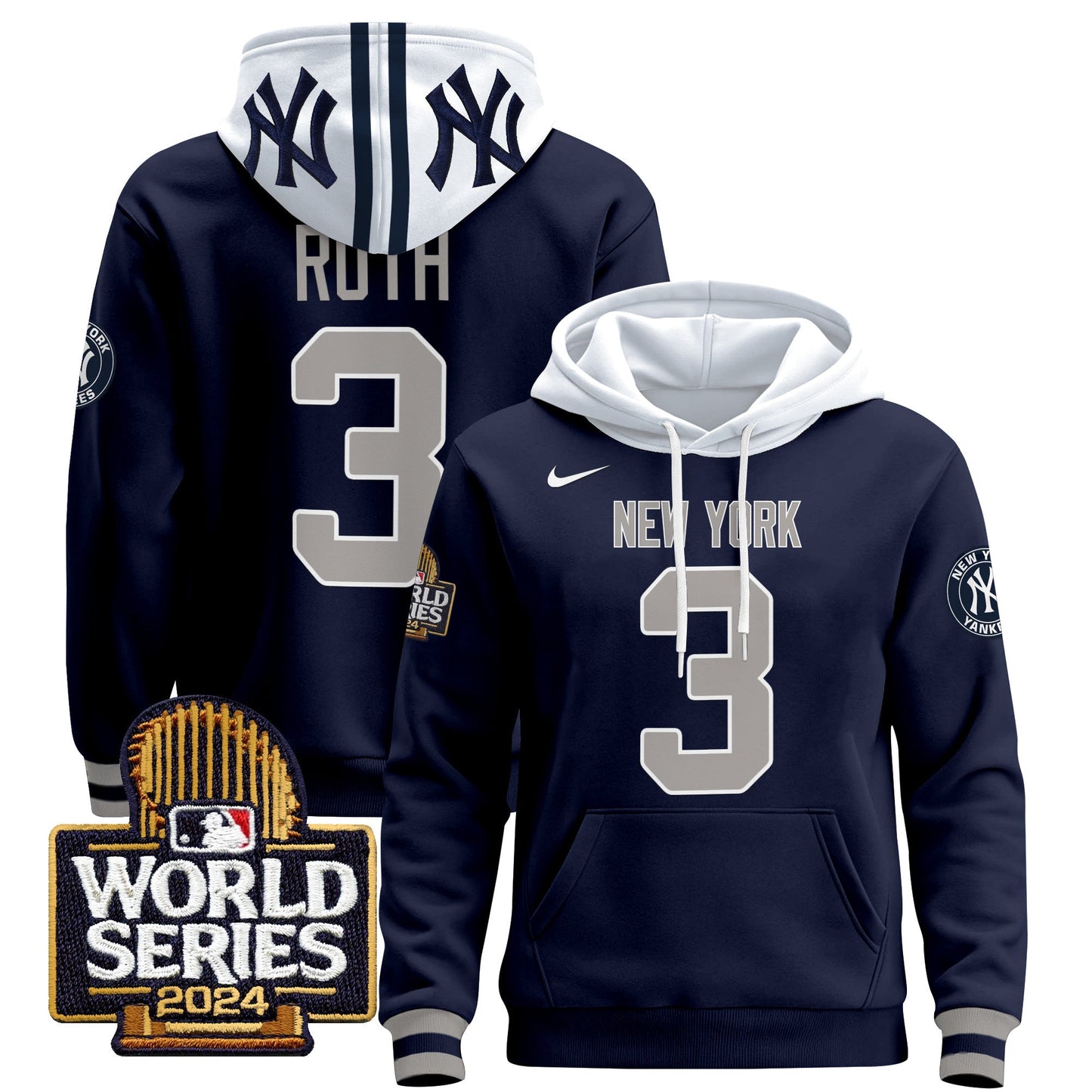 New York Yankees 2024 World Series Pullover Hoodie - All Stitched