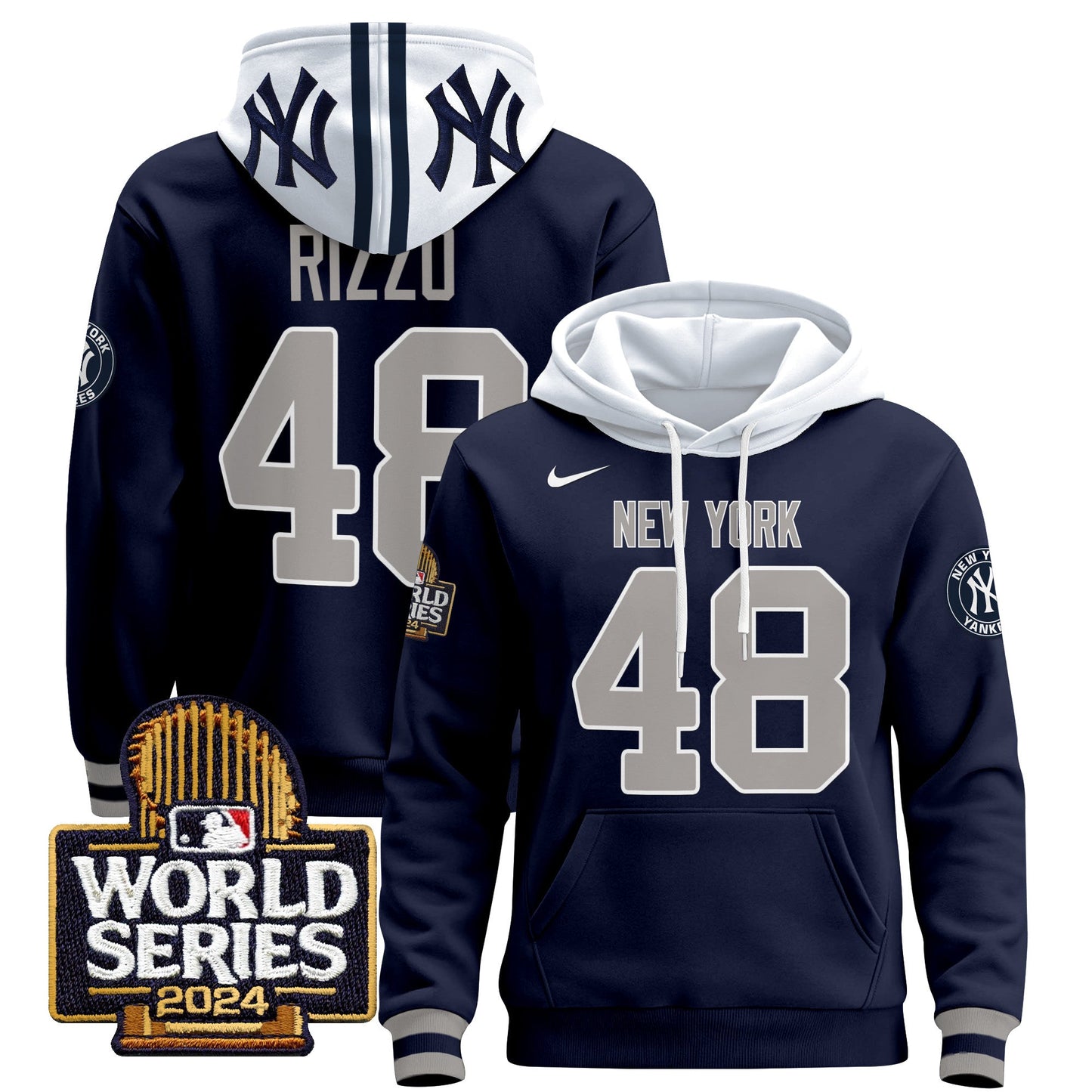 New York Yankees 2024 World Series Pullover Hoodie - All Stitched