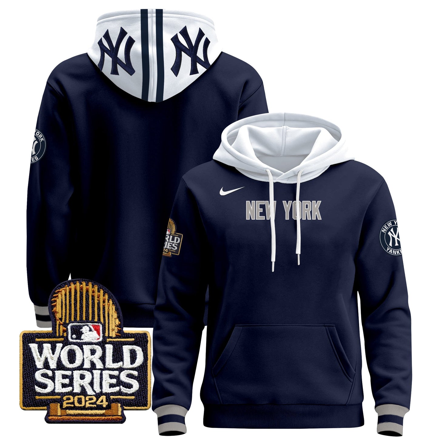 New York Yankees 2024 World Series Pullover Hoodie - All Stitched