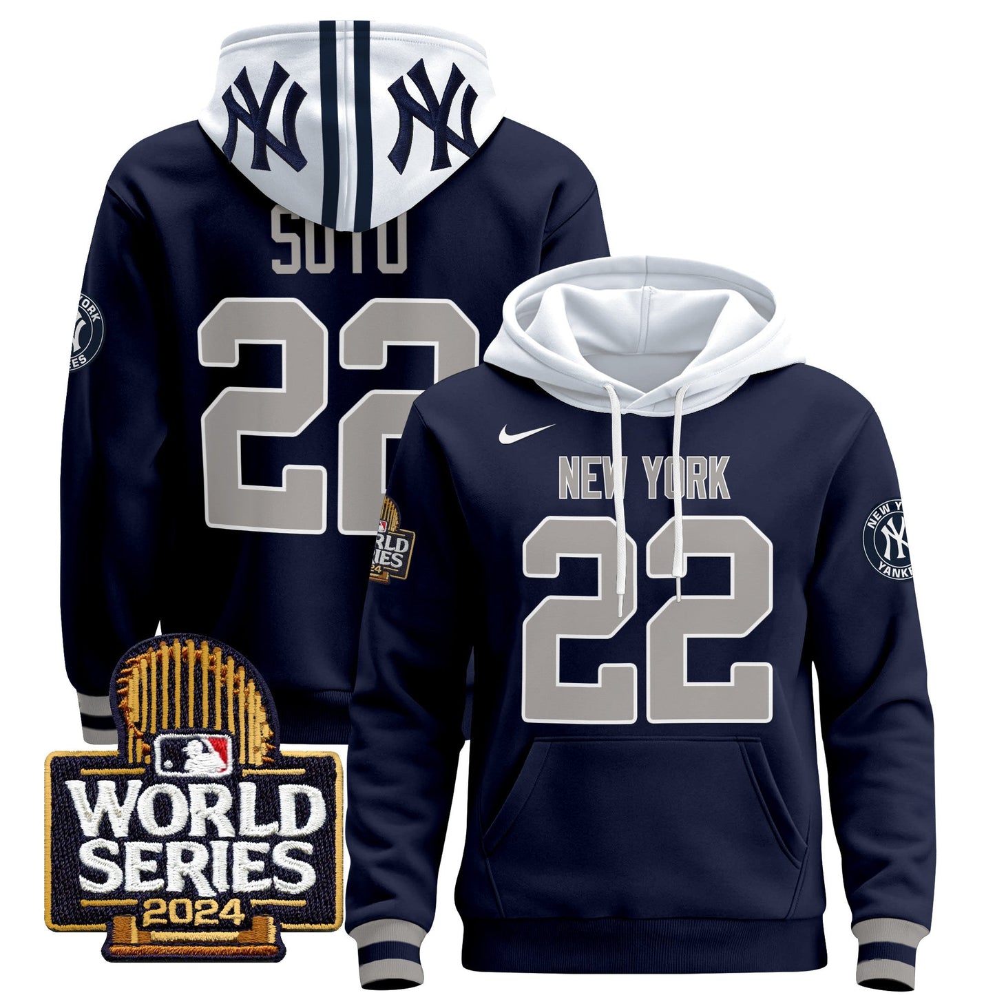 New York Yankees 2024 World Series Pullover Hoodie - All Stitched