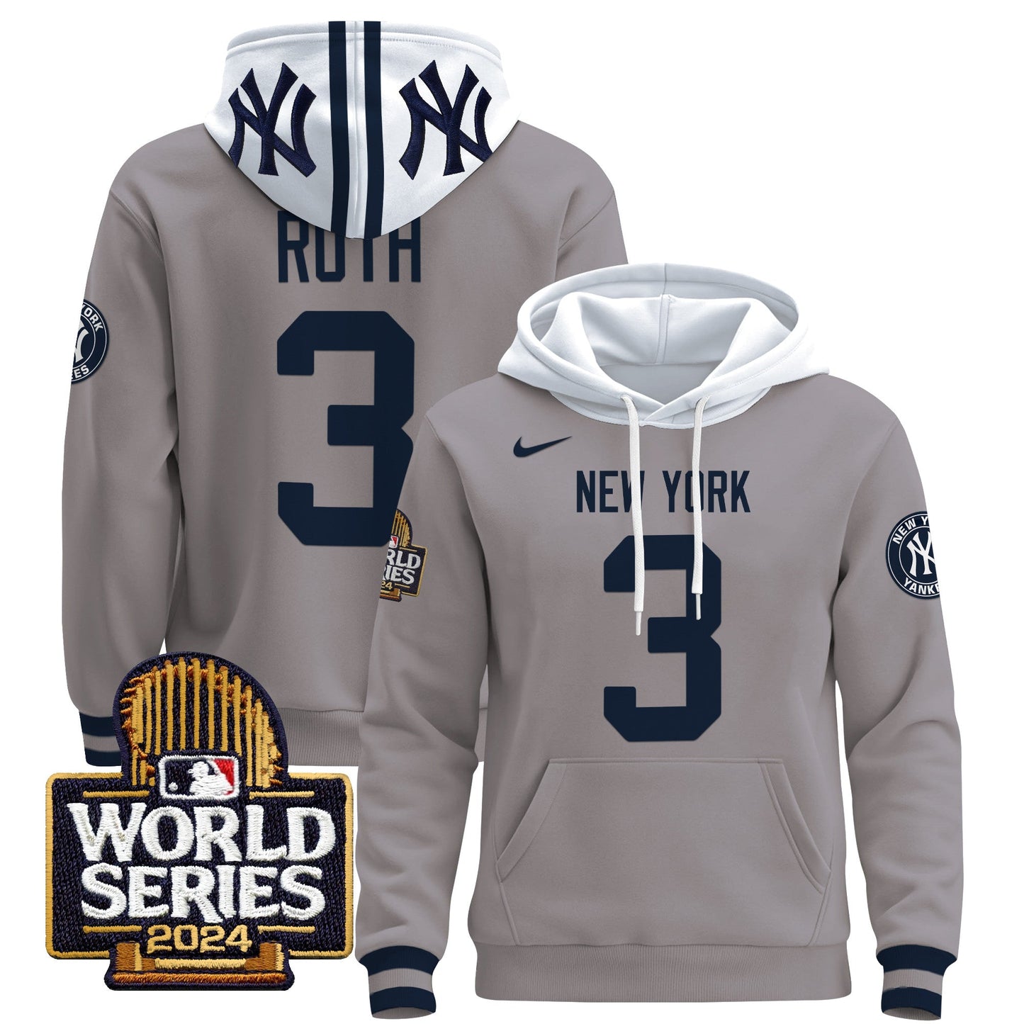 New York Yankees 2024 World Series Pullover Hoodie - All Stitched