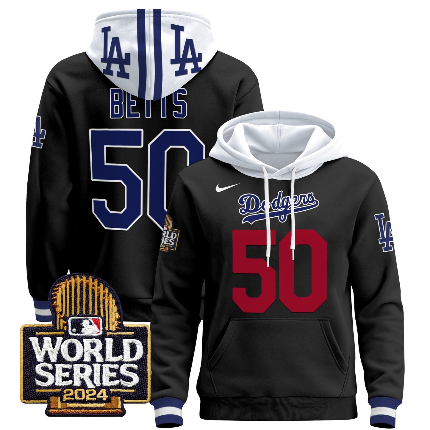 Dodgers 2024 World Series Pullover Hoodie - All Stitched
