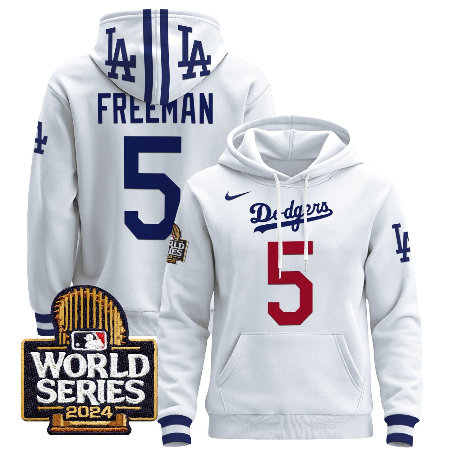 Dodgers 2024 World Series Pullover Hoodie - All Stitched