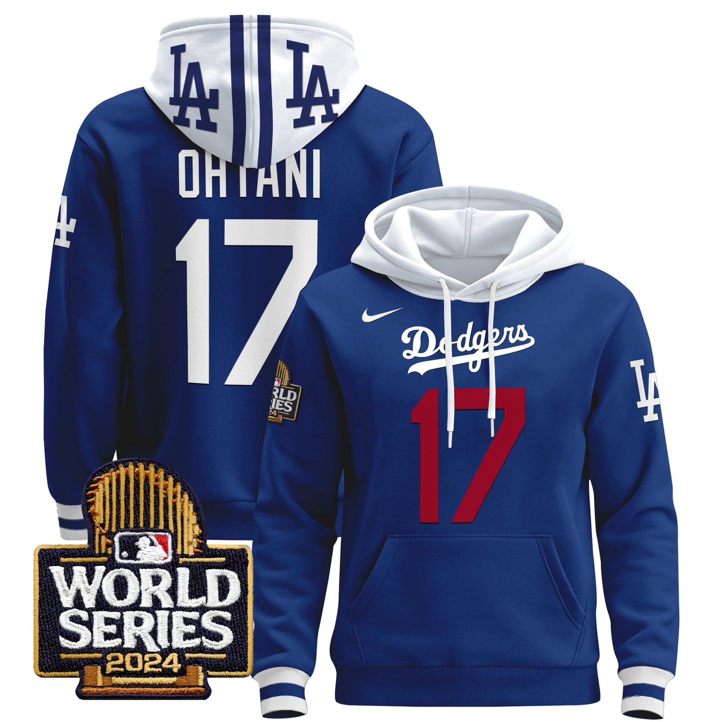 Dodgers 2024 World Series Pullover Hoodie - All Stitched