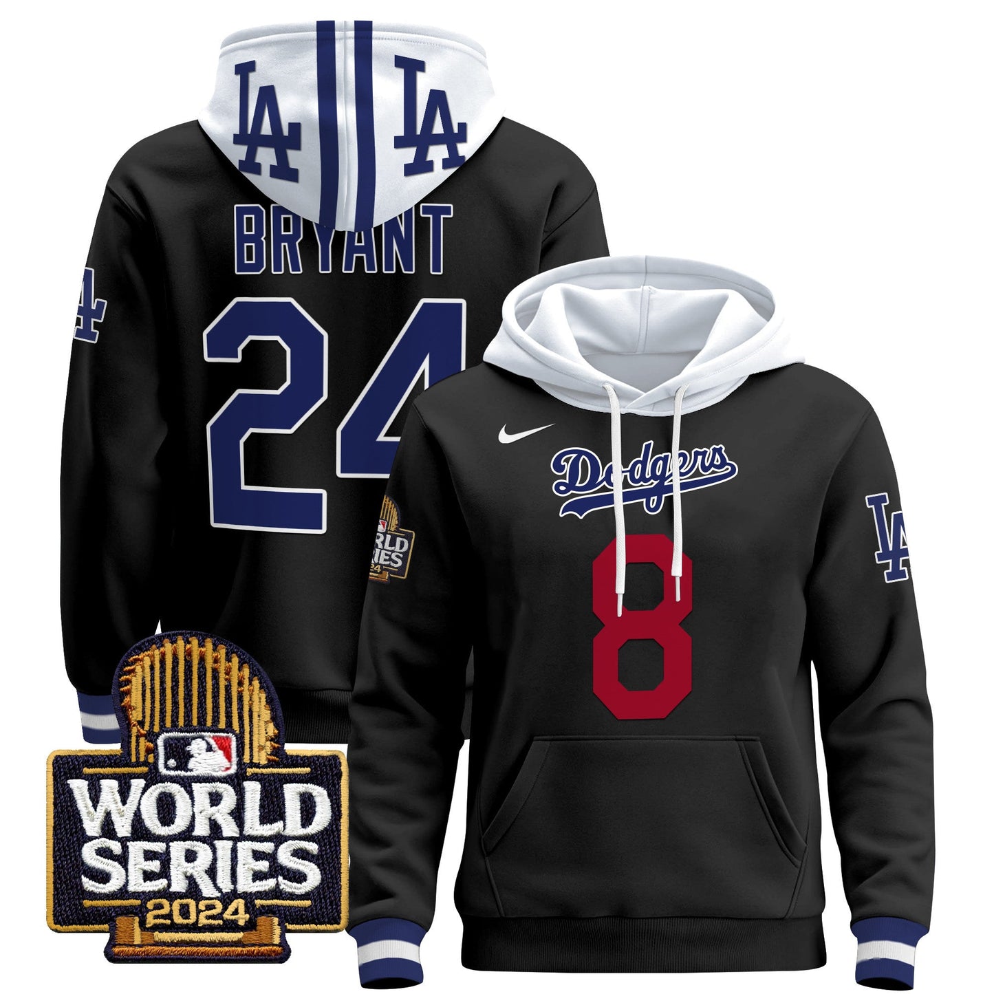 Dodgers 2024 World Series Pullover Hoodie - All Stitched