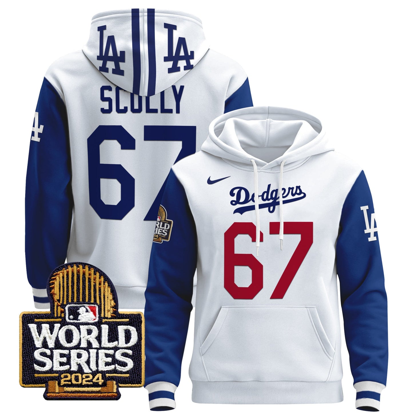 Dodgers 2024 World Series Pullover Hoodie - All Stitched