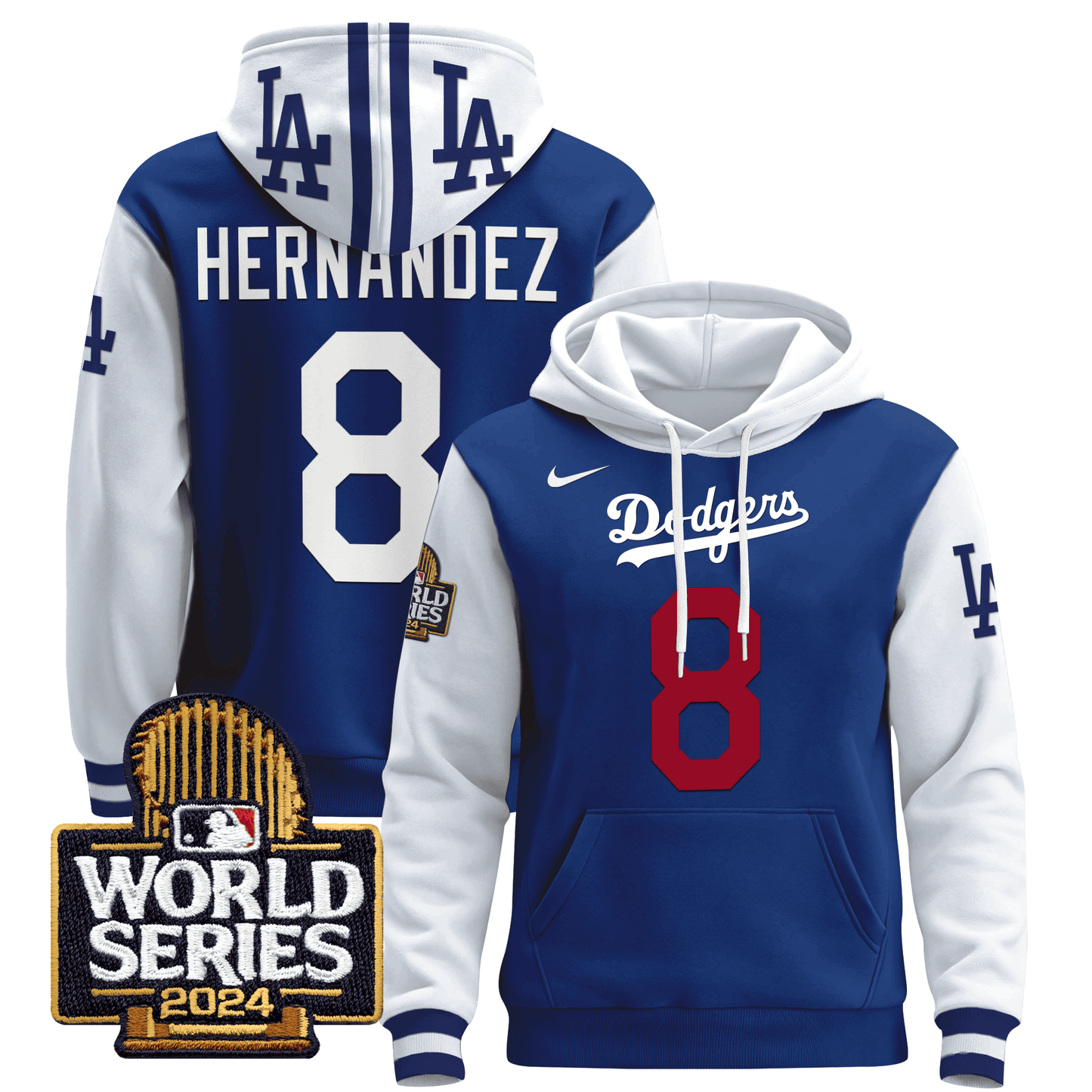 Dodgers 2024 World Series Pullover Hoodie - All Stitched