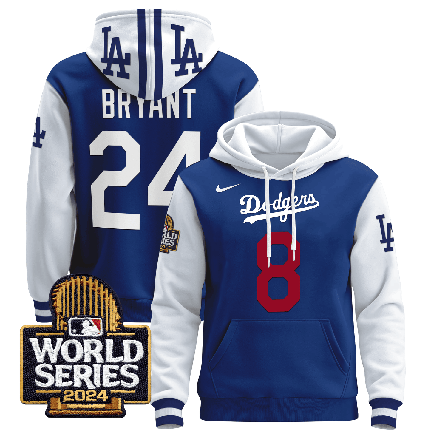 Dodgers 2024 World Series Pullover Hoodie - All Stitched