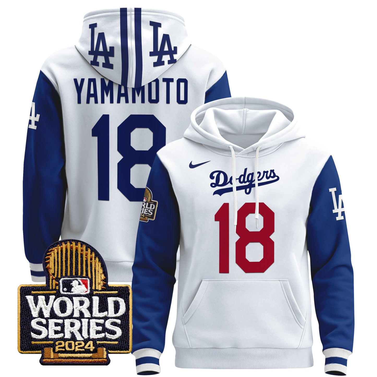 Dodgers 2024 World Series Pullover Hoodie - All Stitched