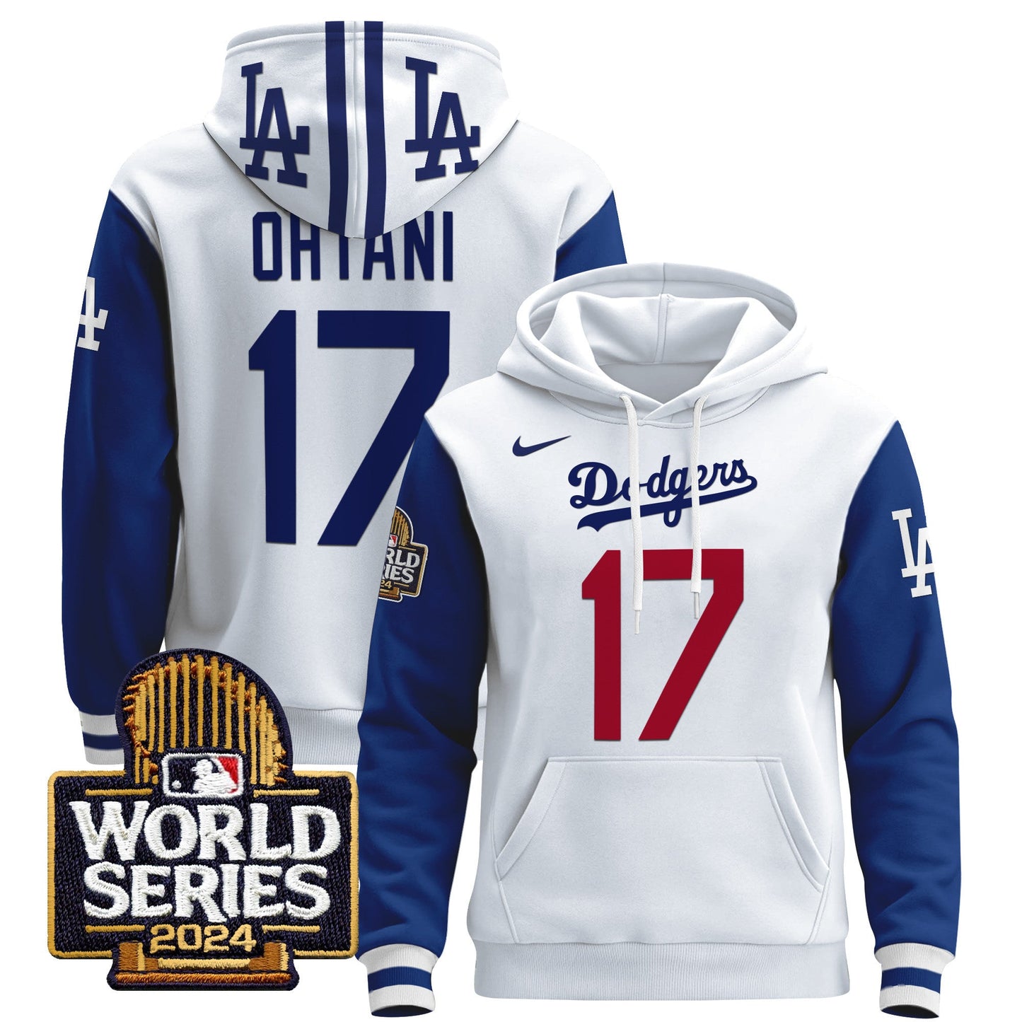 Dodgers 2024 World Series Pullover Hoodie - All Stitched