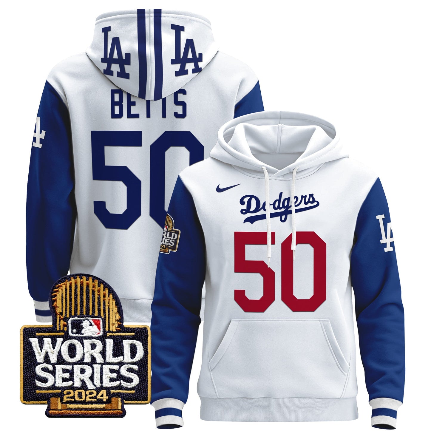 Dodgers 2024 World Series Pullover Hoodie - All Stitched