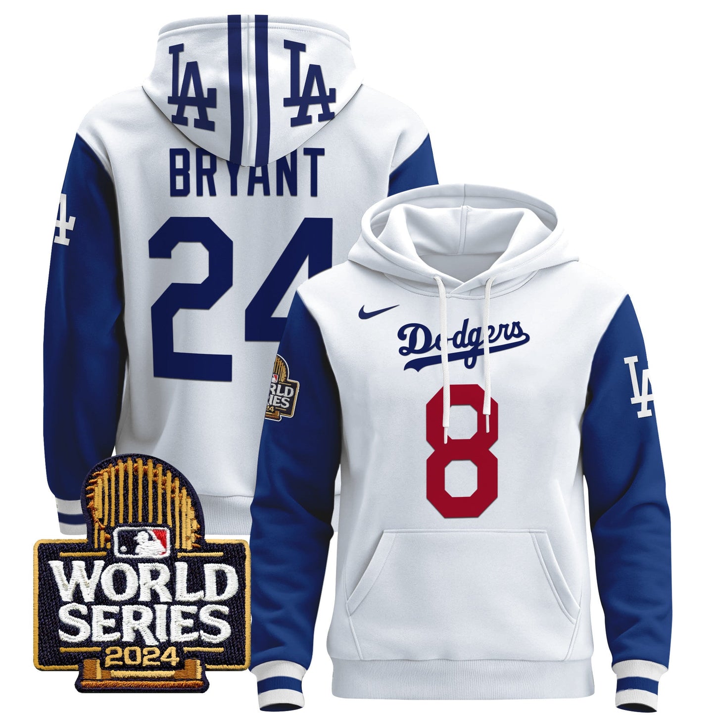 Dodgers 2024 World Series Pullover Hoodie - All Stitched