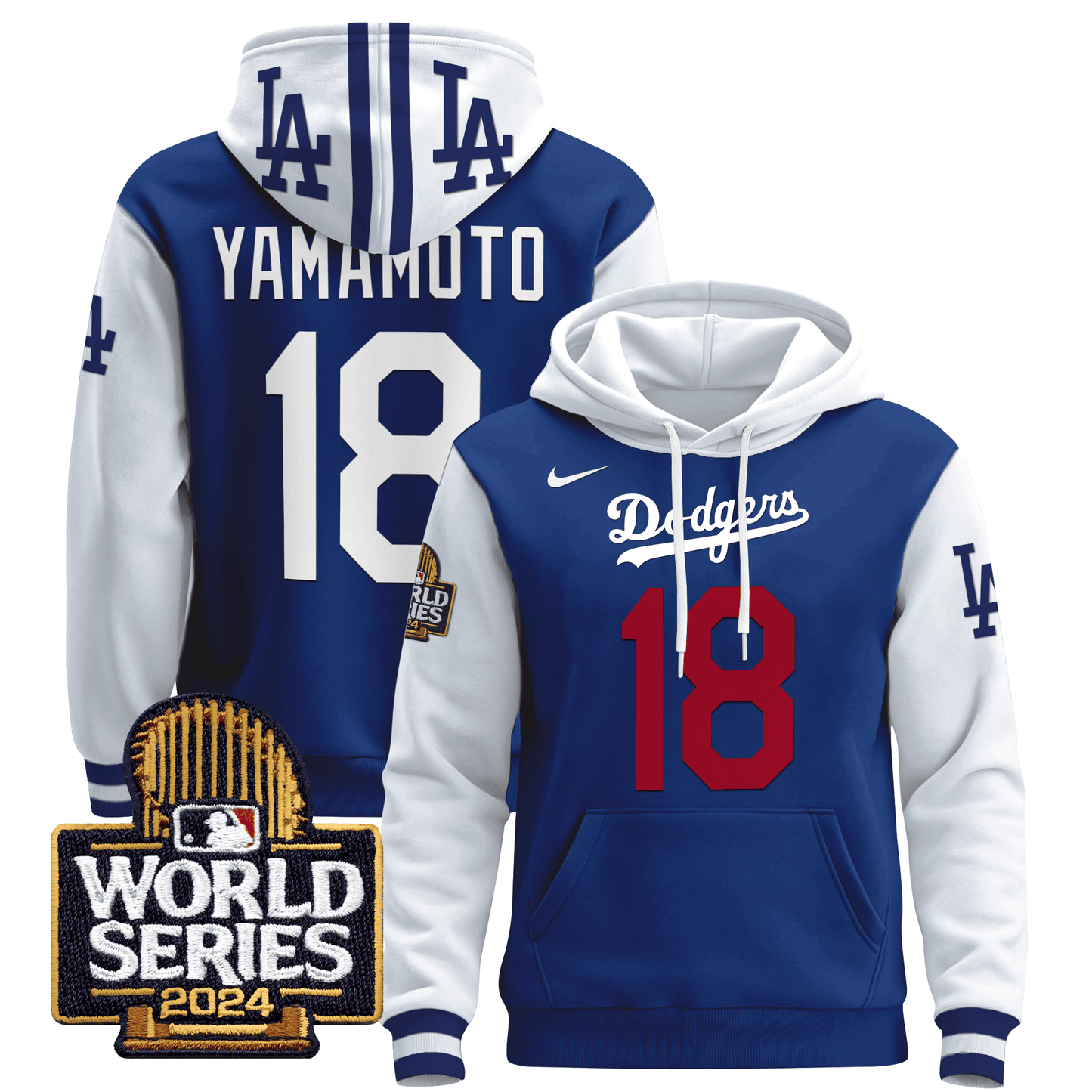 Dodgers 2024 World Series Pullover Hoodie - All Stitched