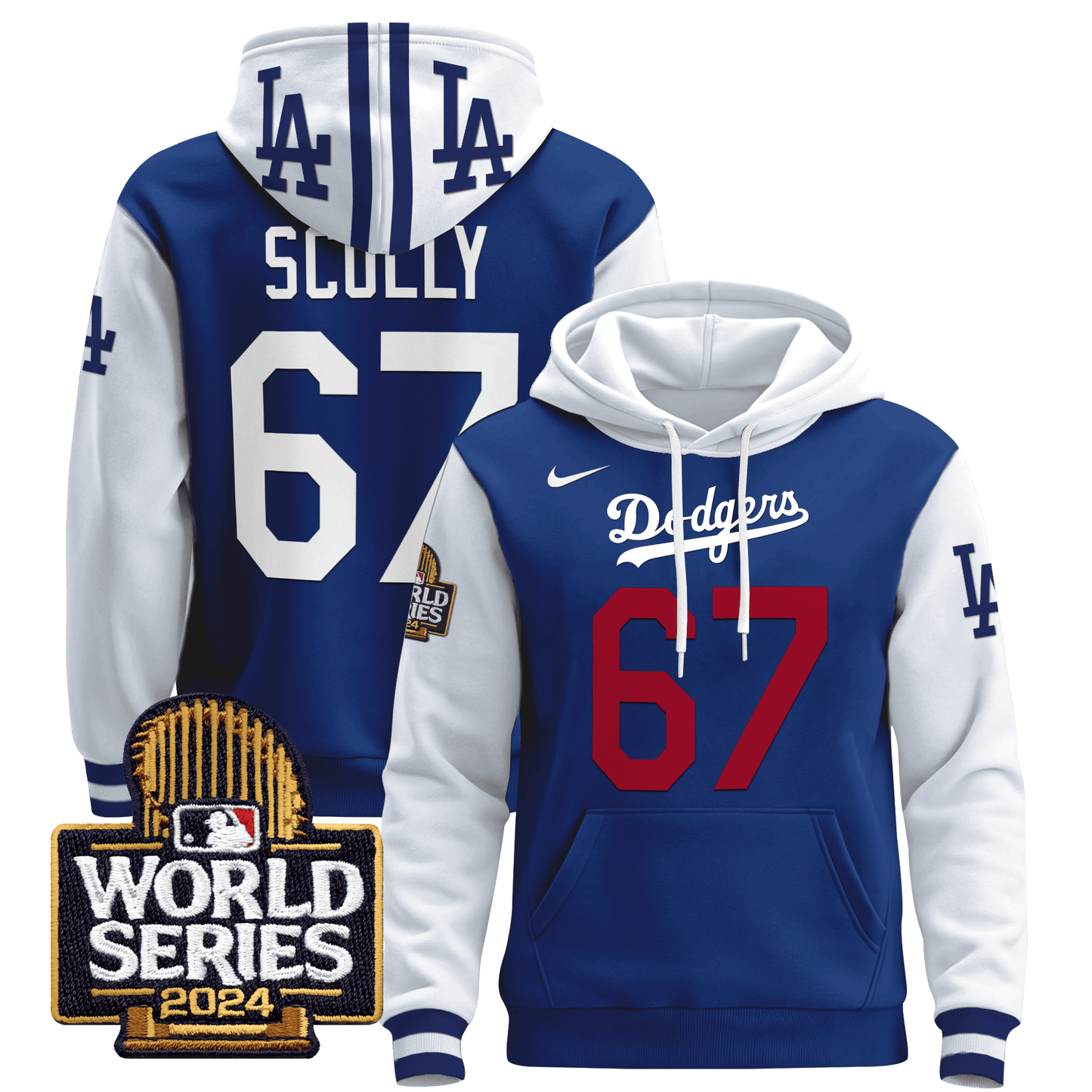 Dodgers 2024 World Series Pullover Hoodie - All Stitched