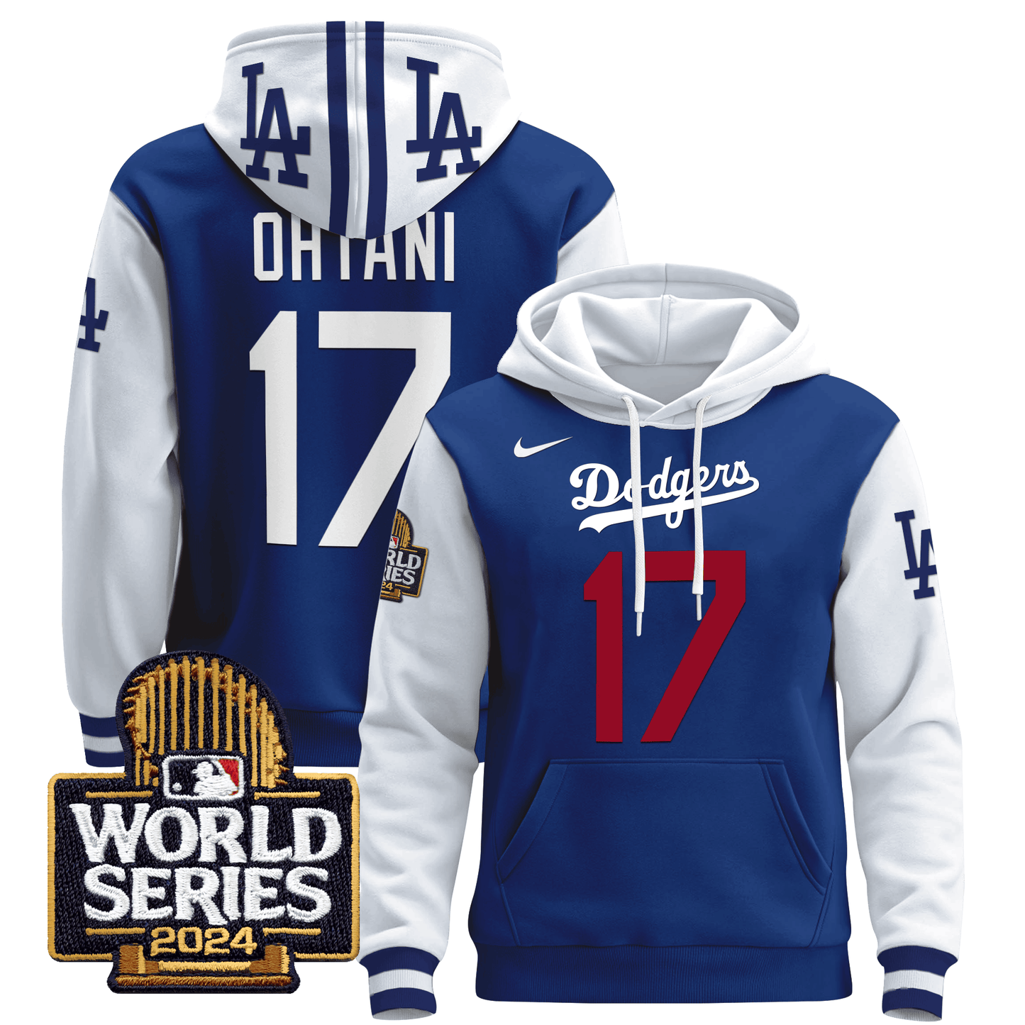 Dodgers 2024 World Series Pullover Hoodie - All Stitched