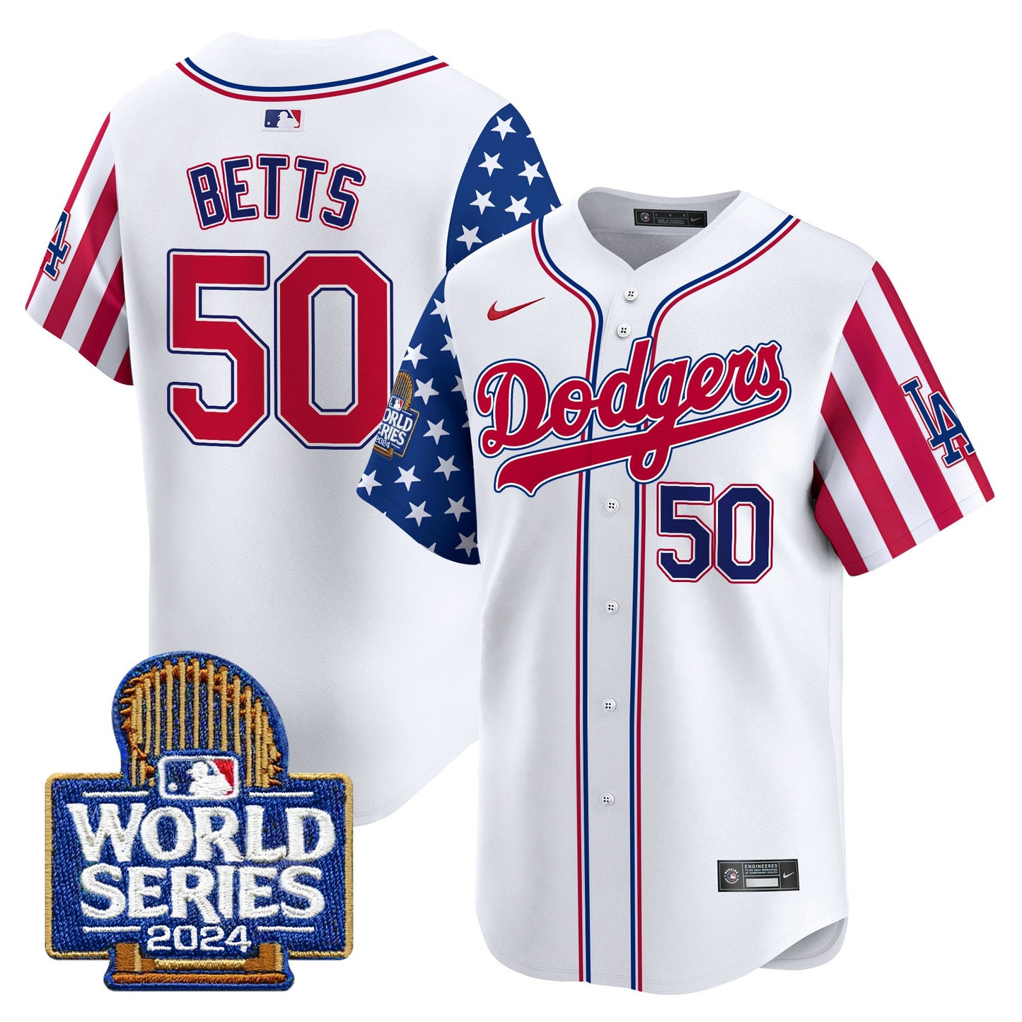 Dodgers American Style 2024 World Series Vapor Premier Limited Jersey - All Stitched