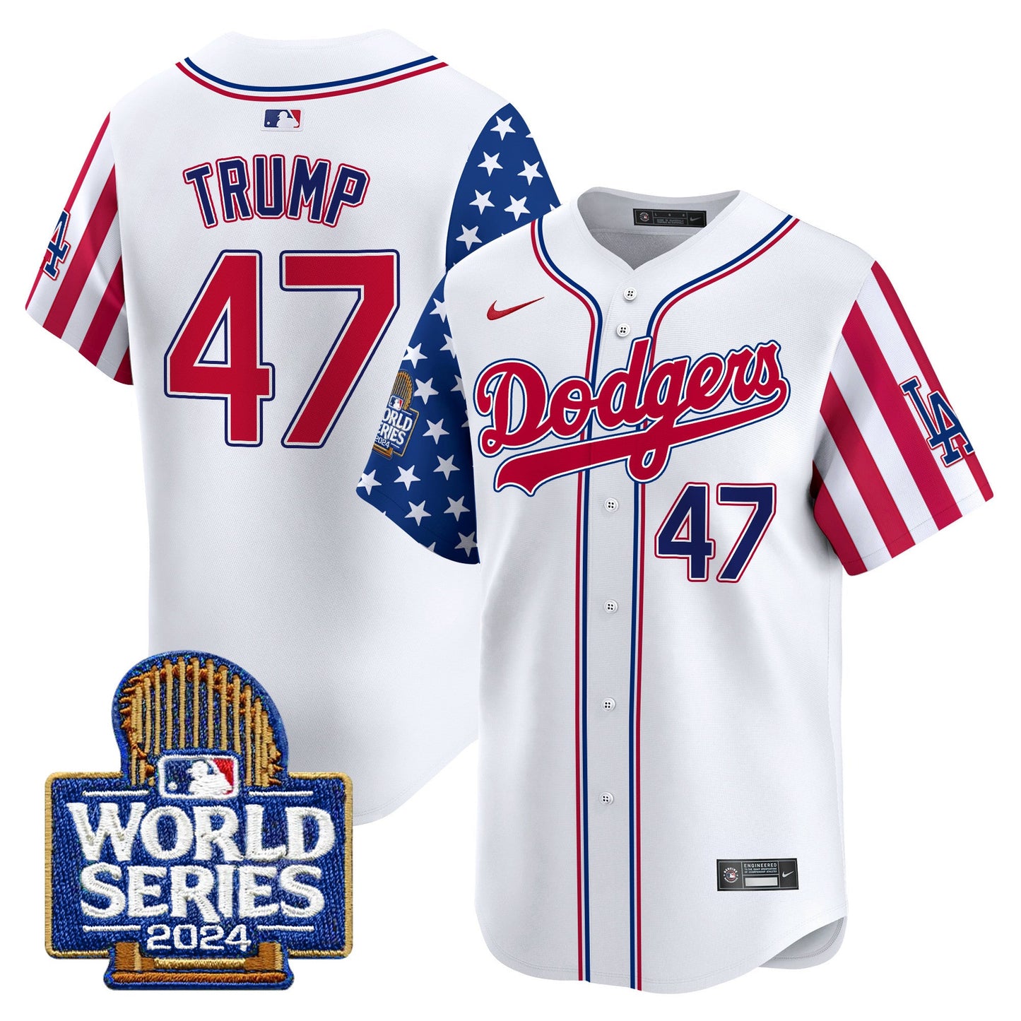 Dodgers American Style 2024 World Series Vapor Premier Limited Jersey - All Stitched