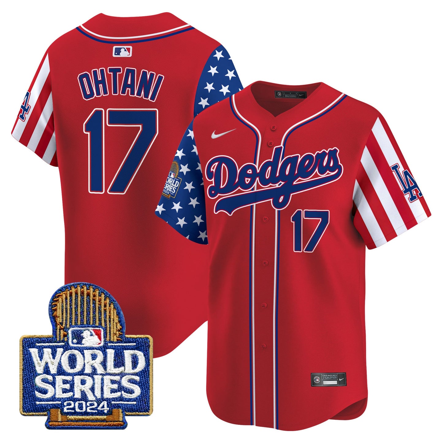 Dodgers American Style 2024 World Series Vapor Premier Limited Jersey - All Stitched