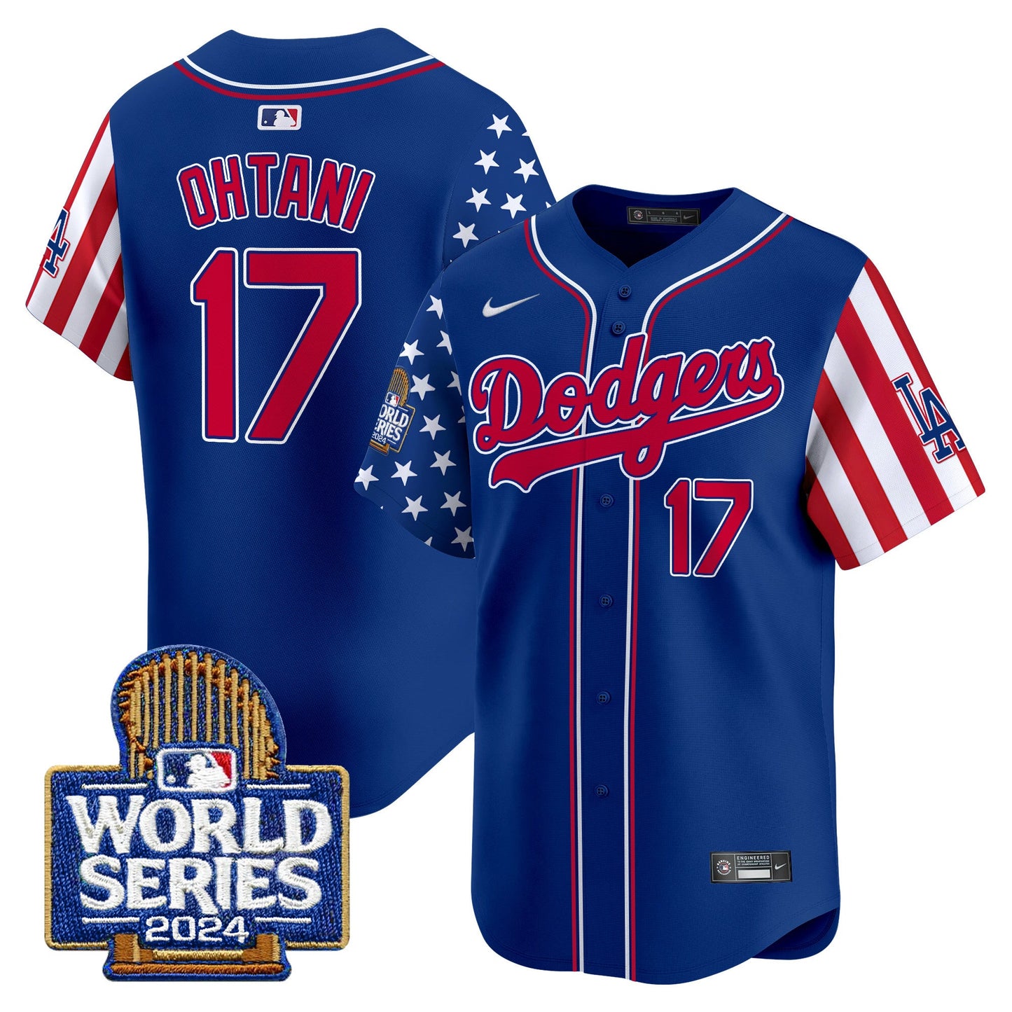 Dodgers American Style 2024 World Series Vapor Premier Limited Jersey - All Stitched