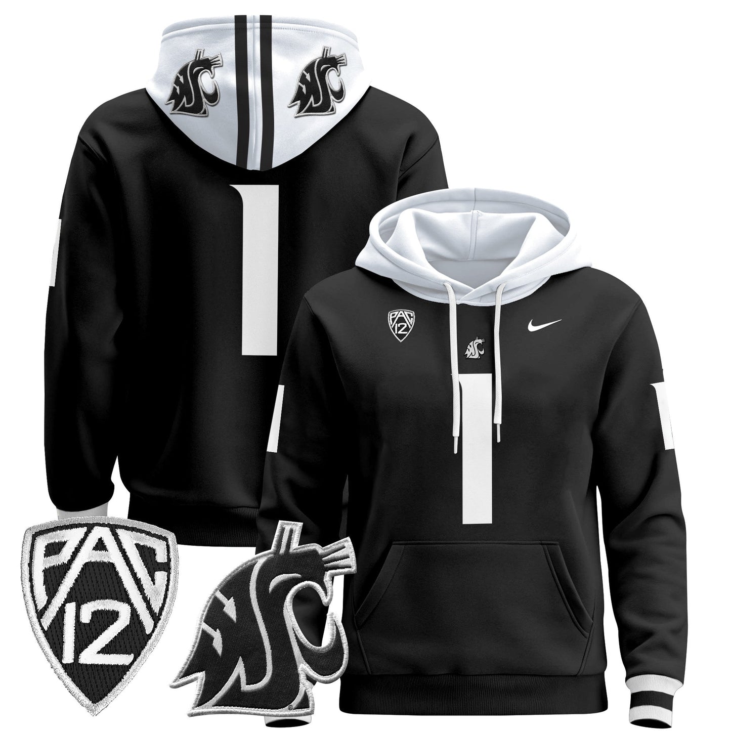 Men's Washington State Cougars 2024 Pullover Hoodie - All Stitched
