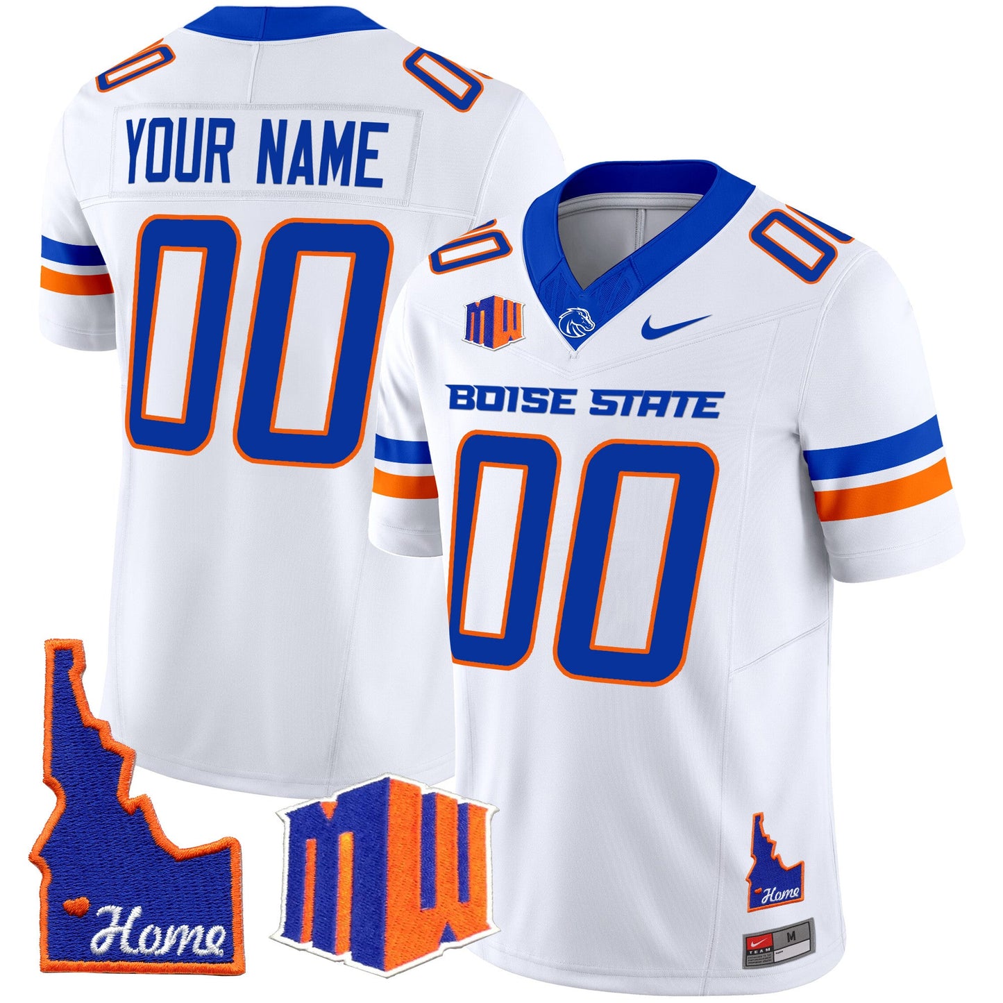 Boise State Broncos 2024 Home Patch Vapor Limited Custom Jersey - All Stitched