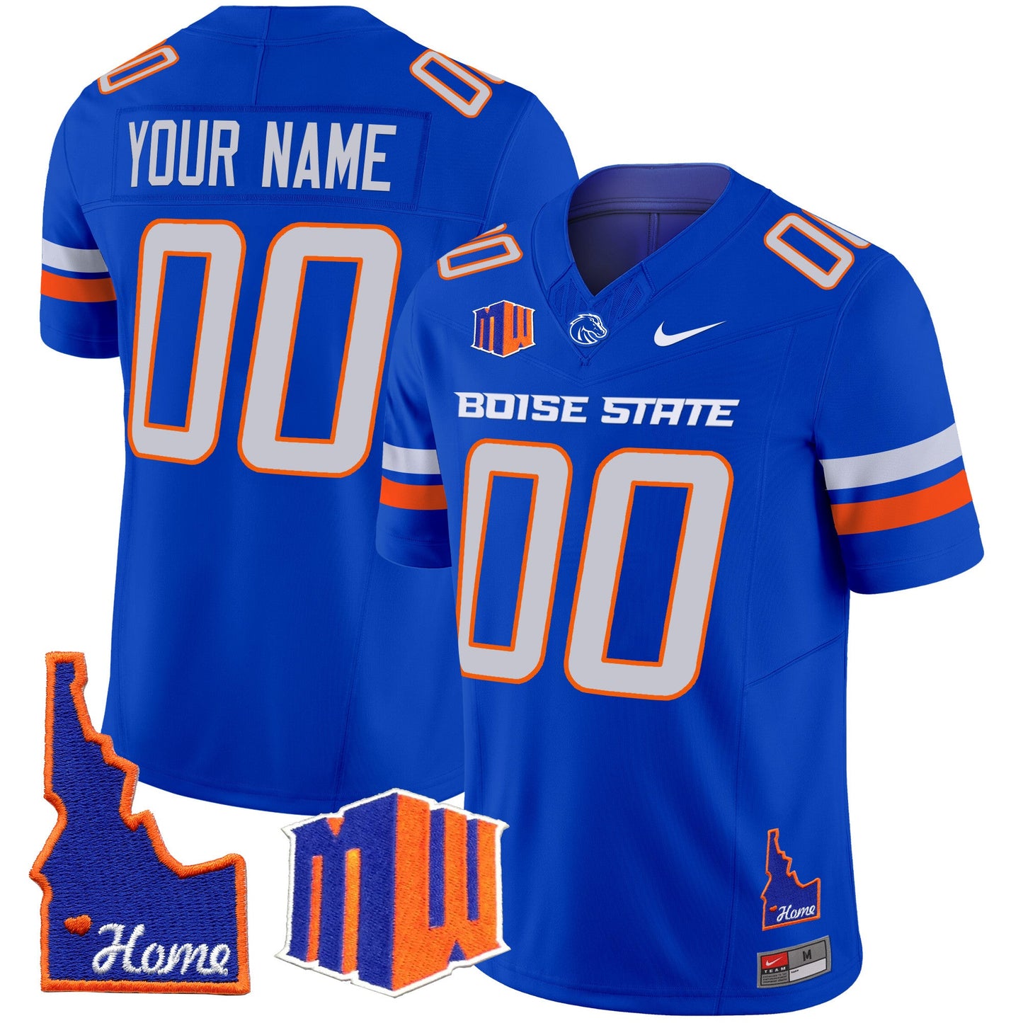 Boise State Broncos 2024 Home Patch Vapor Limited Custom Jersey - All Stitched