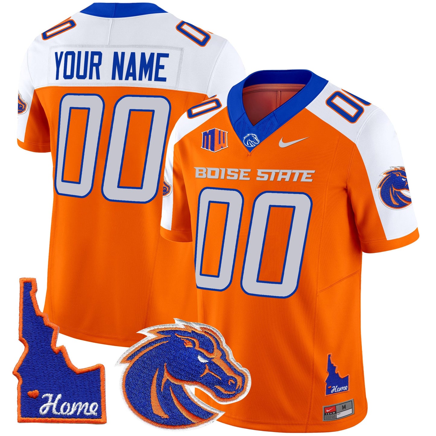 Boise State Broncos 2024 Home Patch Vapor Limited Custom Jersey - All Stitched