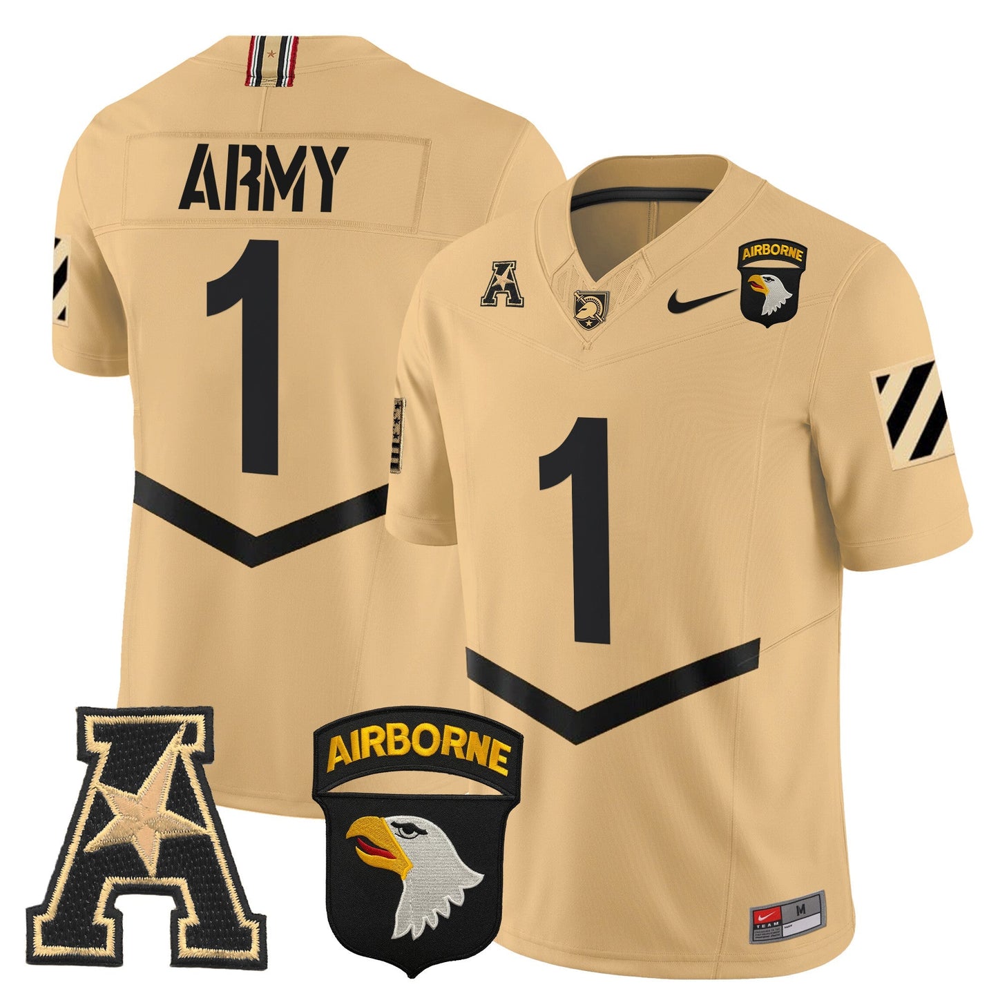 Army Black Knights 101st Airborne Division Patch 2024 Vapor Limited Jersey V3 - All Stitched