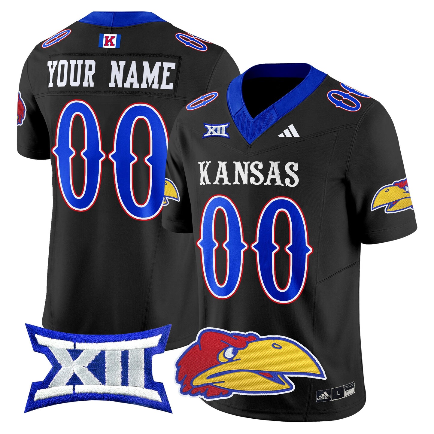 Kansas Jayhawks 2024 Vapor Limited Custom Jersey V2 - All Stitched
