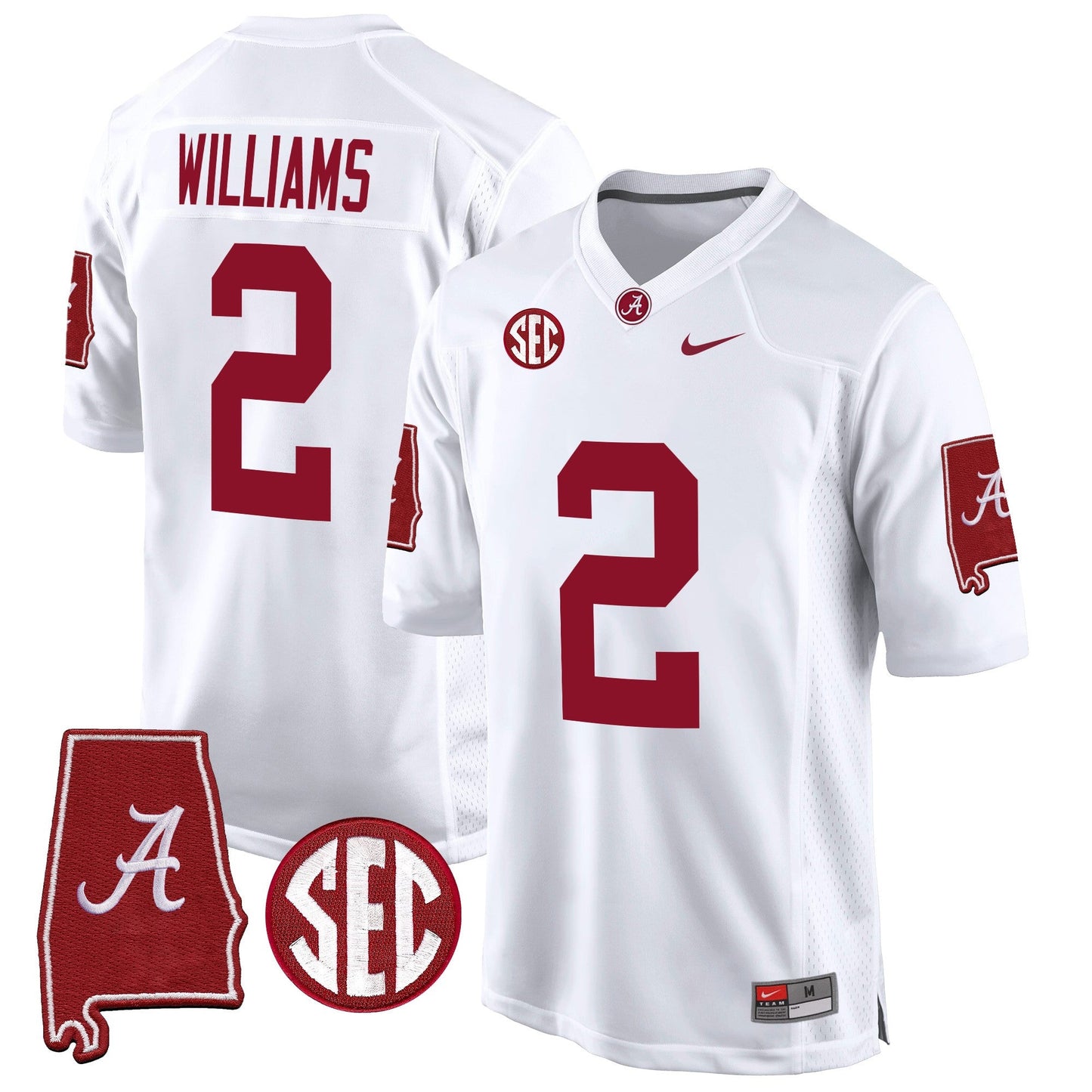 Alabama Crimson Tide 2024 Alabama Map Patch Game Jersey - All Stitched