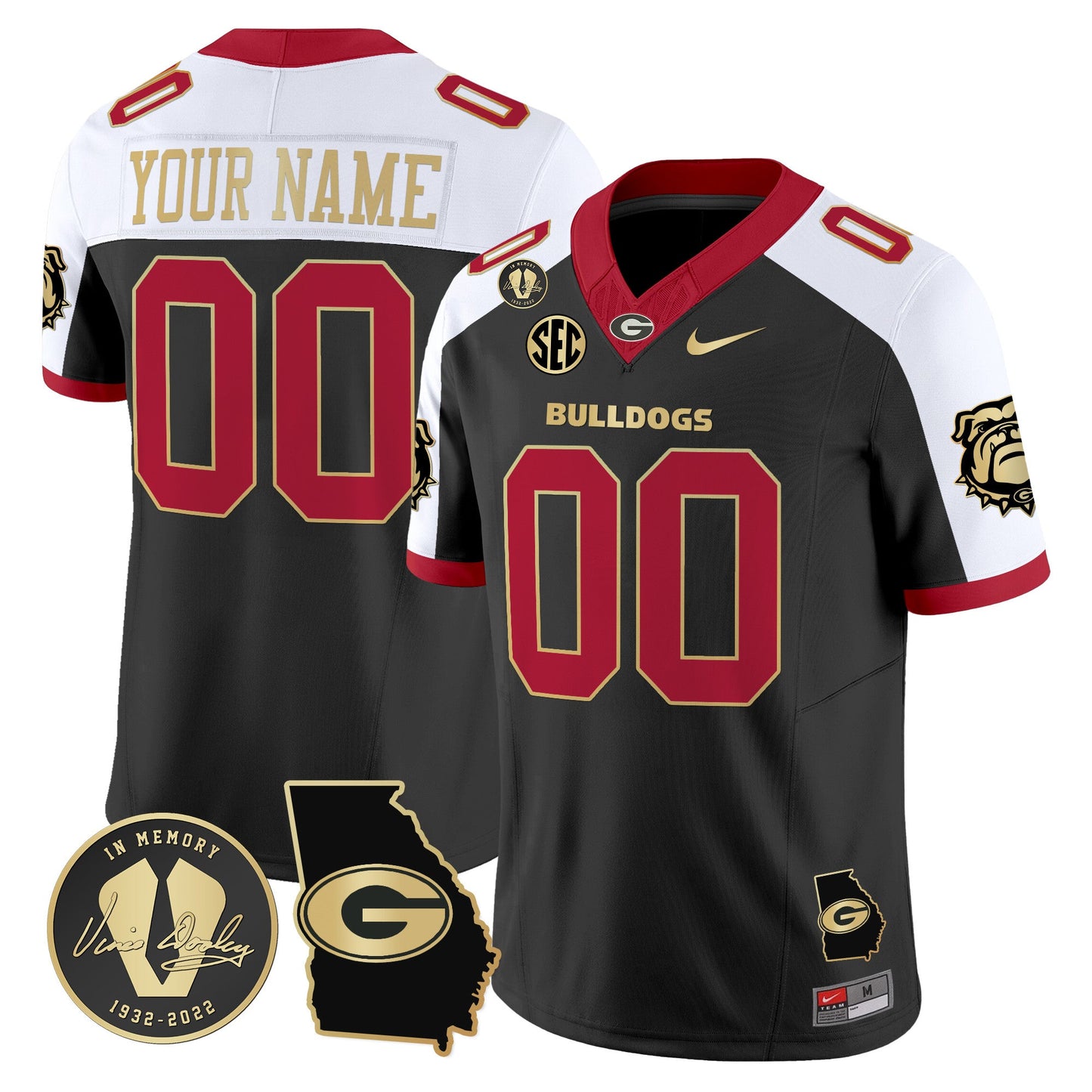 Georgia Bulldogs 2024 Vapor Limited Custom Jersey V5- Georgia Map - All Stitched