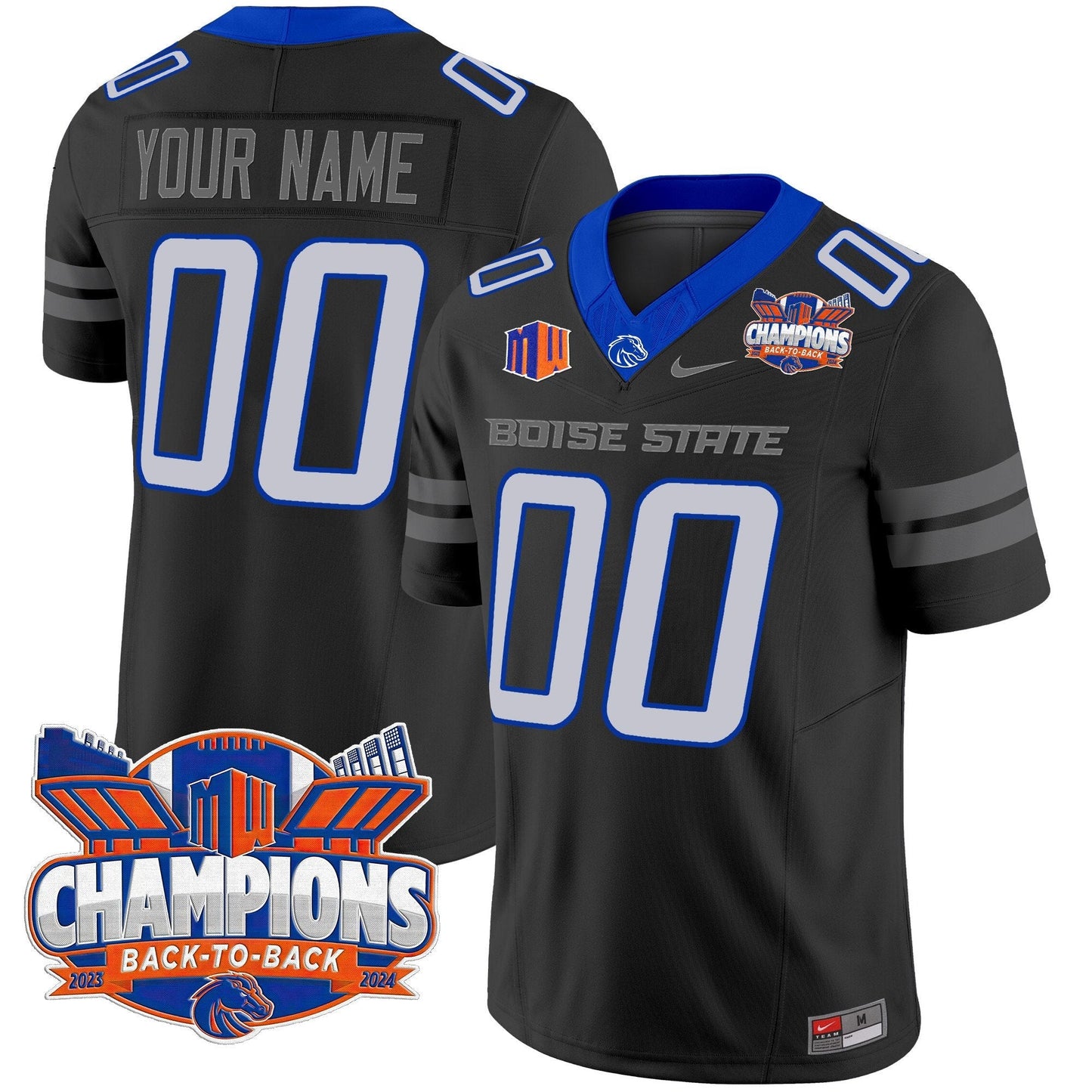 BSU 2024 Back To Back Champions Vapor Limited Custom Jersey - All Stitched