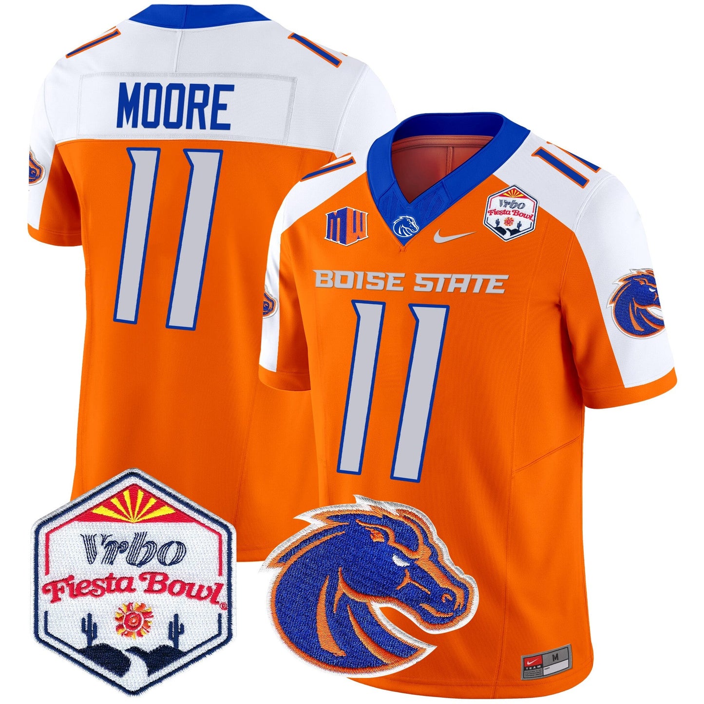 Boise State Broncos 2024 The Fiesta Bowl Patch Vapor Limited Jersey - All Stitched