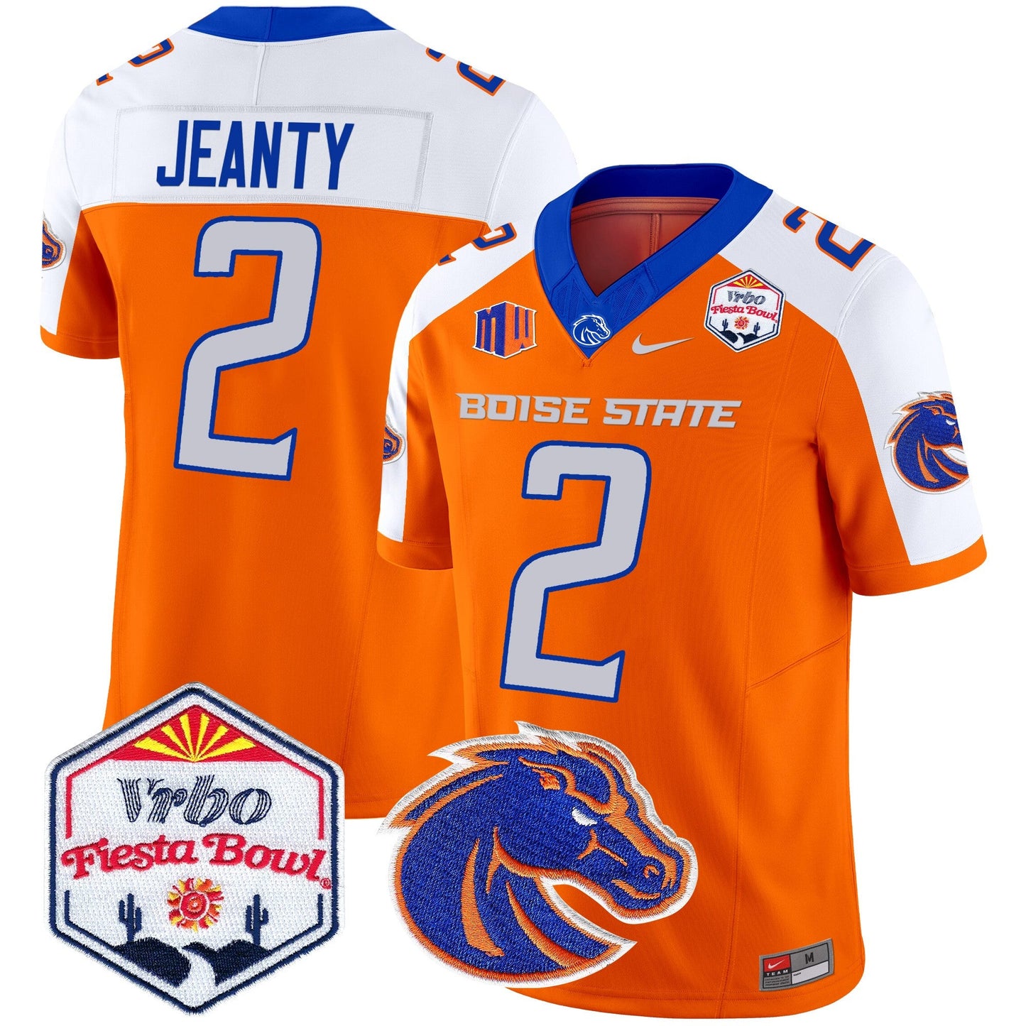Boise State Broncos 2024 The Fiesta Bowl Patch Vapor Limited Jersey - All Stitched