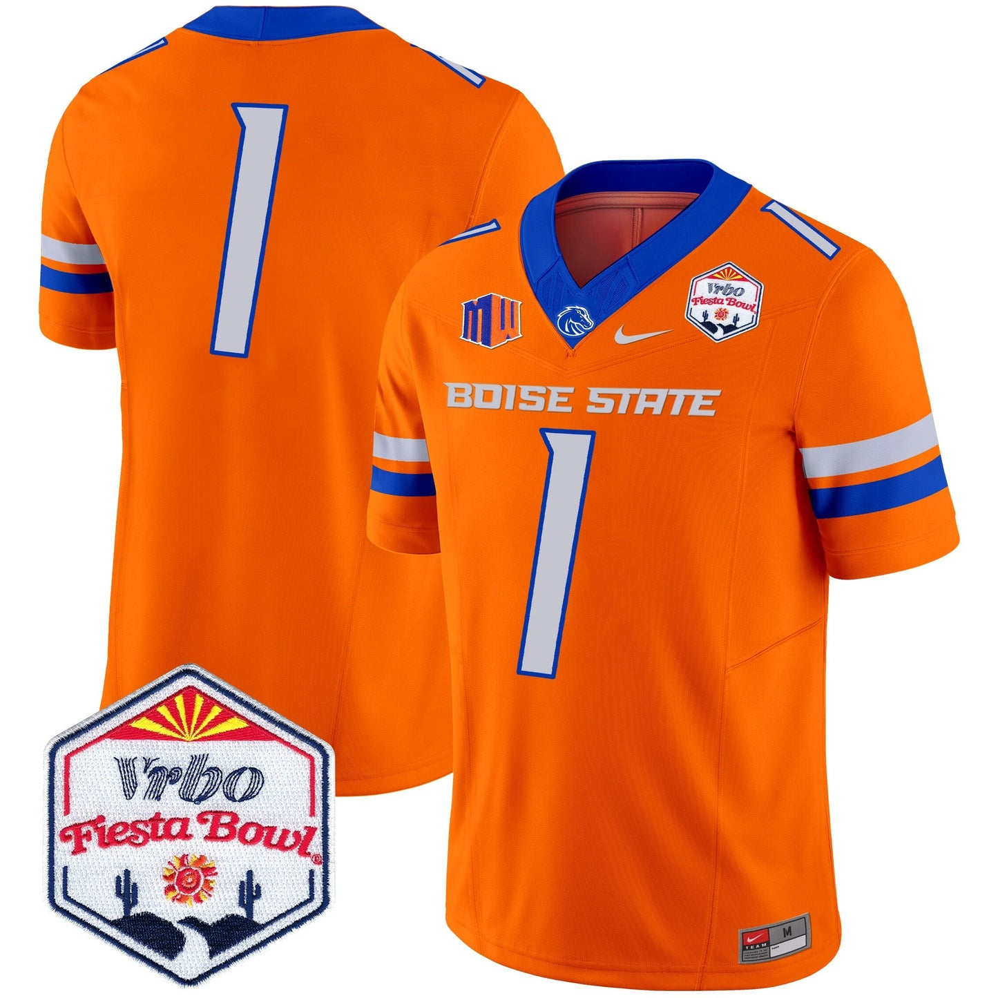 Boise State Broncos 2024 The Fiesta Bowl Patch Vapor Limited Jersey - All Stitched