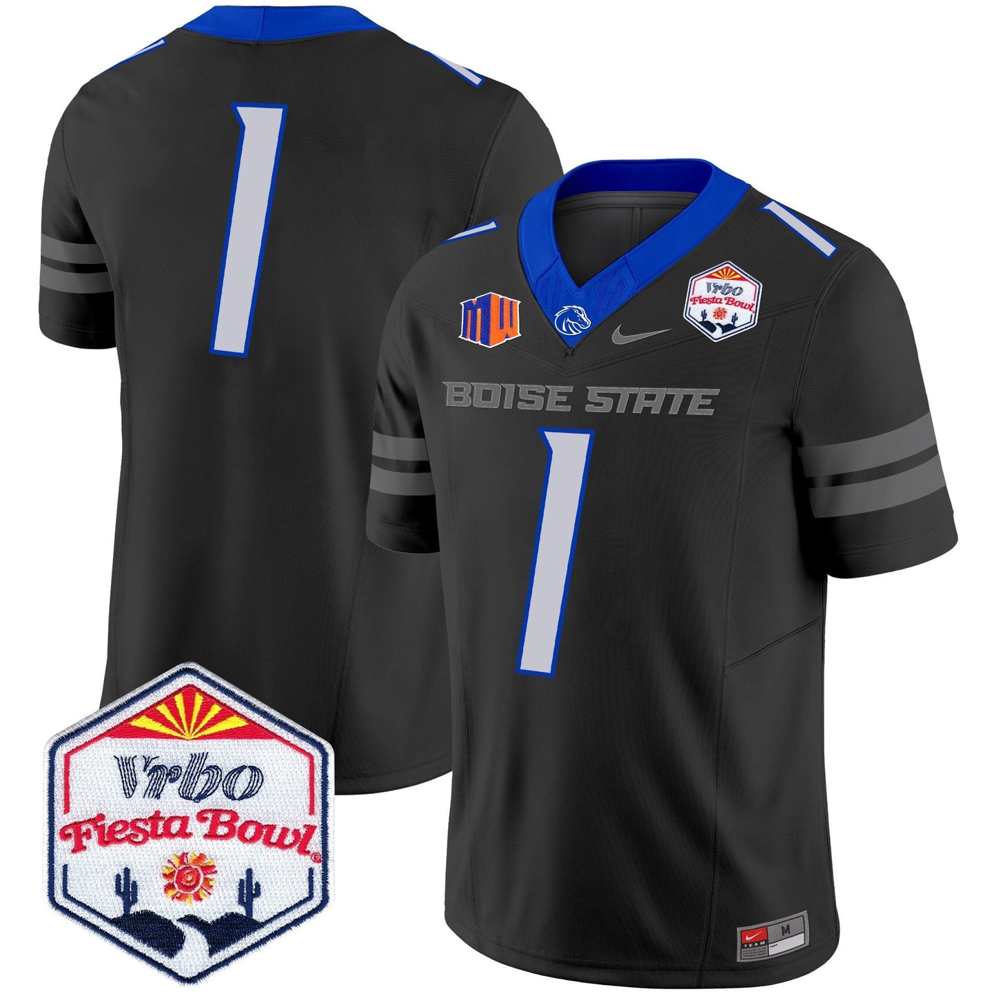 Boise State Broncos 2024 The Fiesta Bowl Patch Vapor Limited Jersey - All Stitched