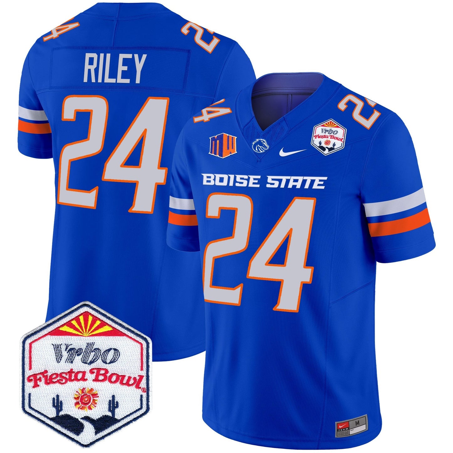 Boise State Broncos 2024 The Fiesta Bowl Patch Vapor Limited Jersey - All Stitched